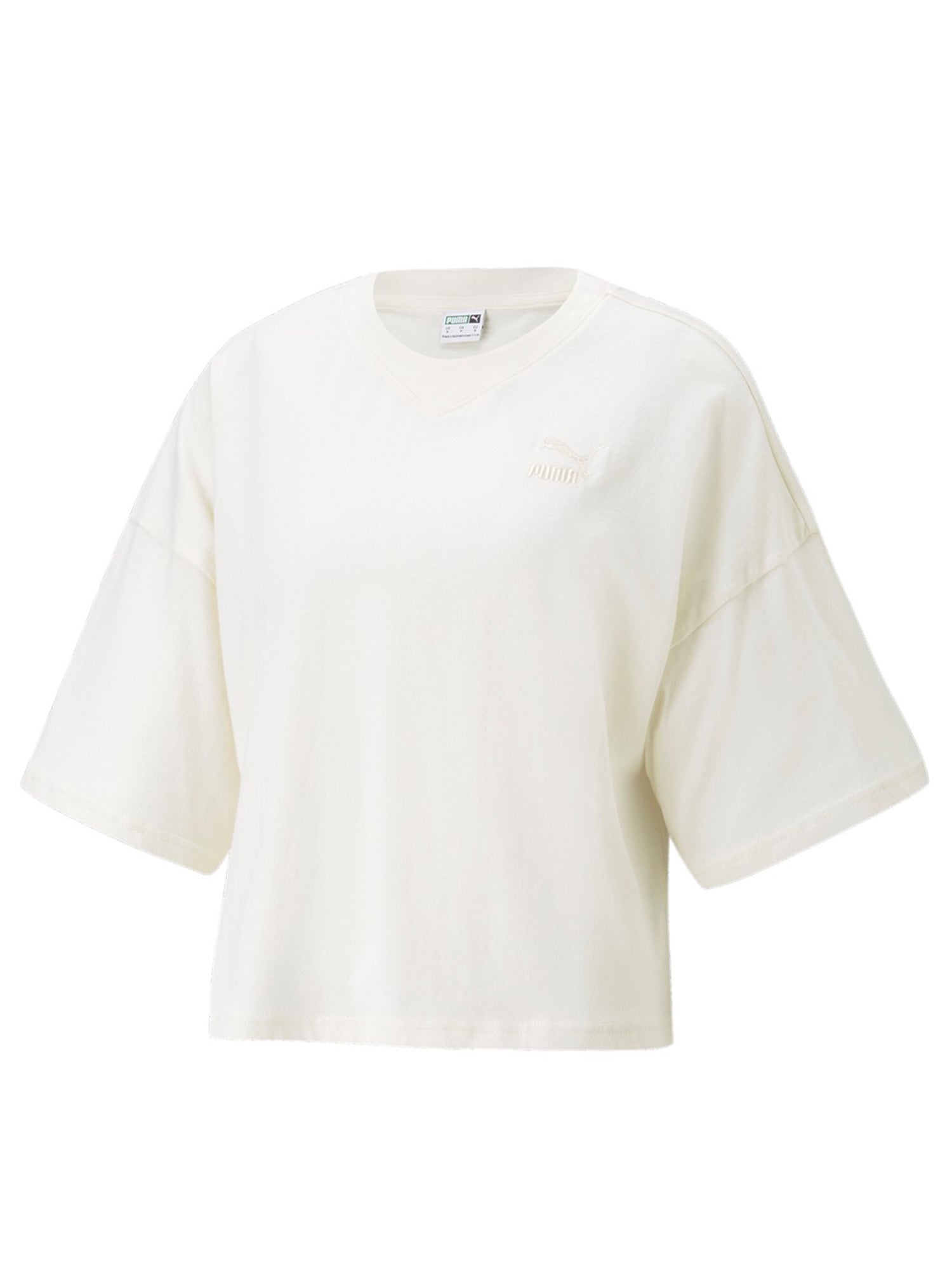 PUMA T-SHIRT CLASSICS OVERSIZE AVORIO