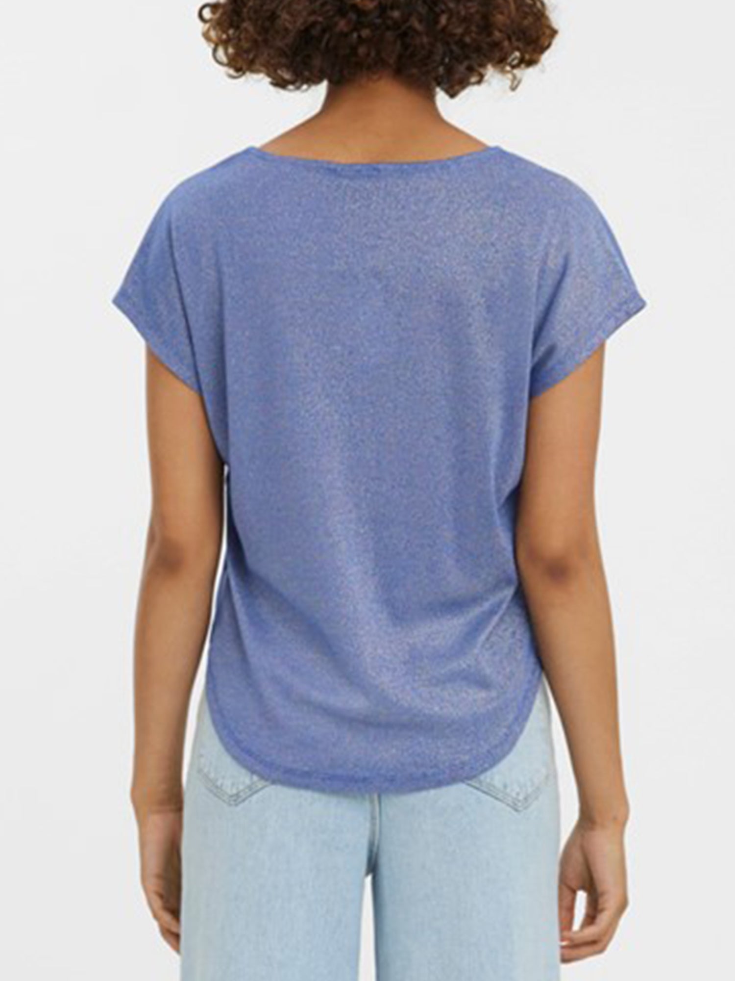 VERO MODA T-SHIRT SCOLLO A V BLU