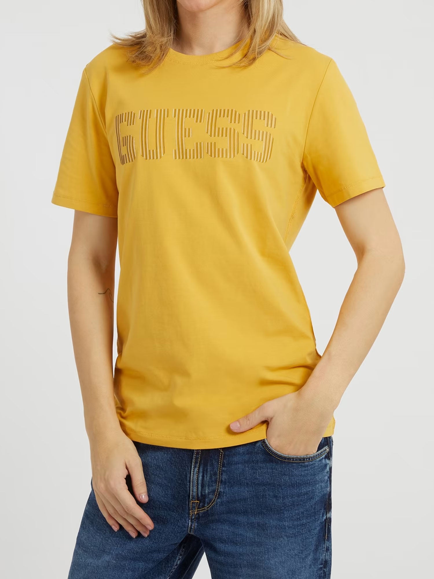 GUESS JEANS T-SHIRT ERMAK GIALLO