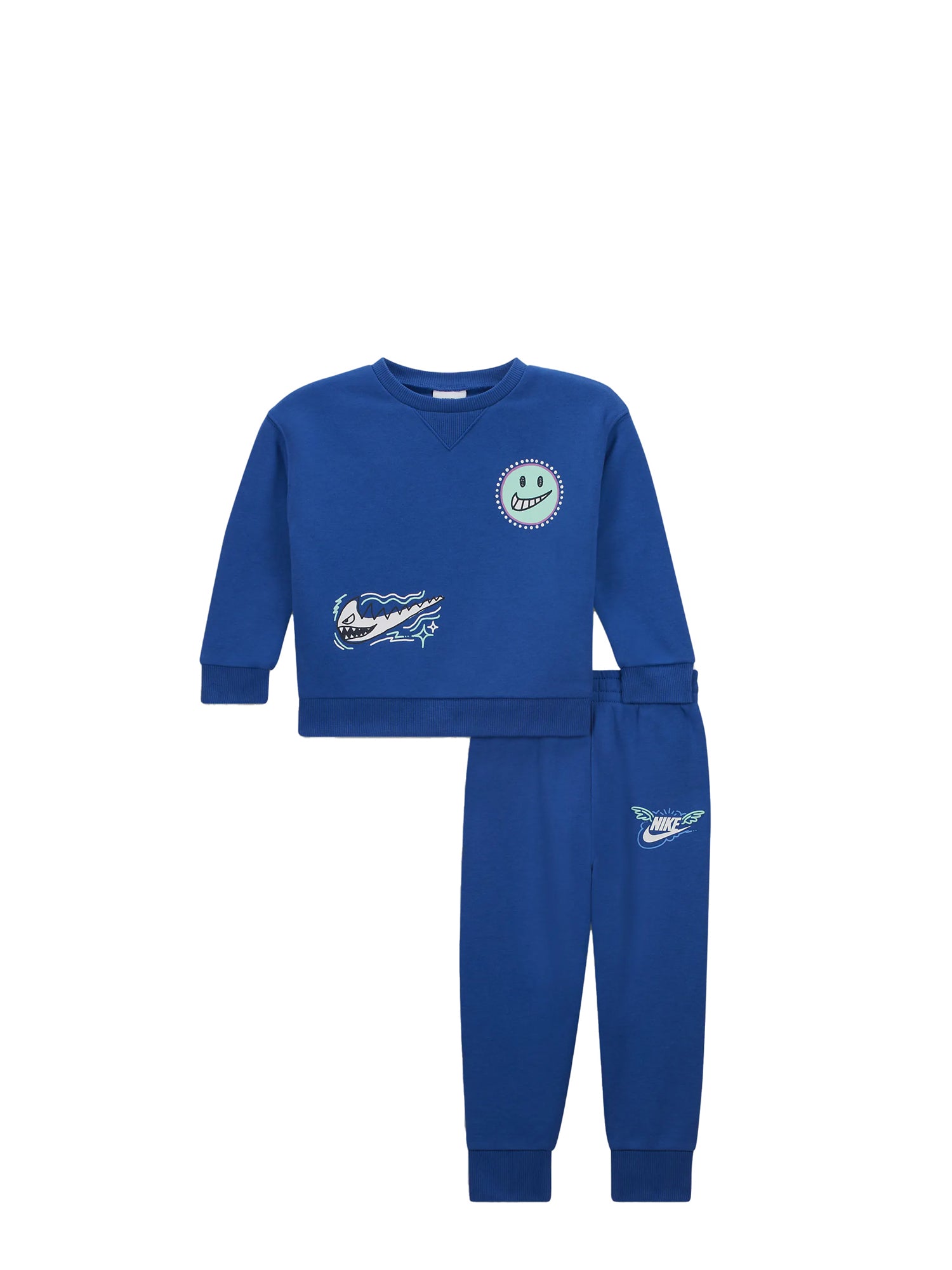 NIKE B NSW ART OF PLAY FLC CREW TUTA NEONATO BLU