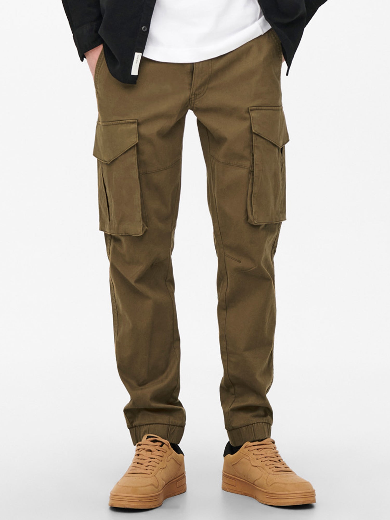 ONLY&SONS PANTALONI KIM CARGO CAMMELLO