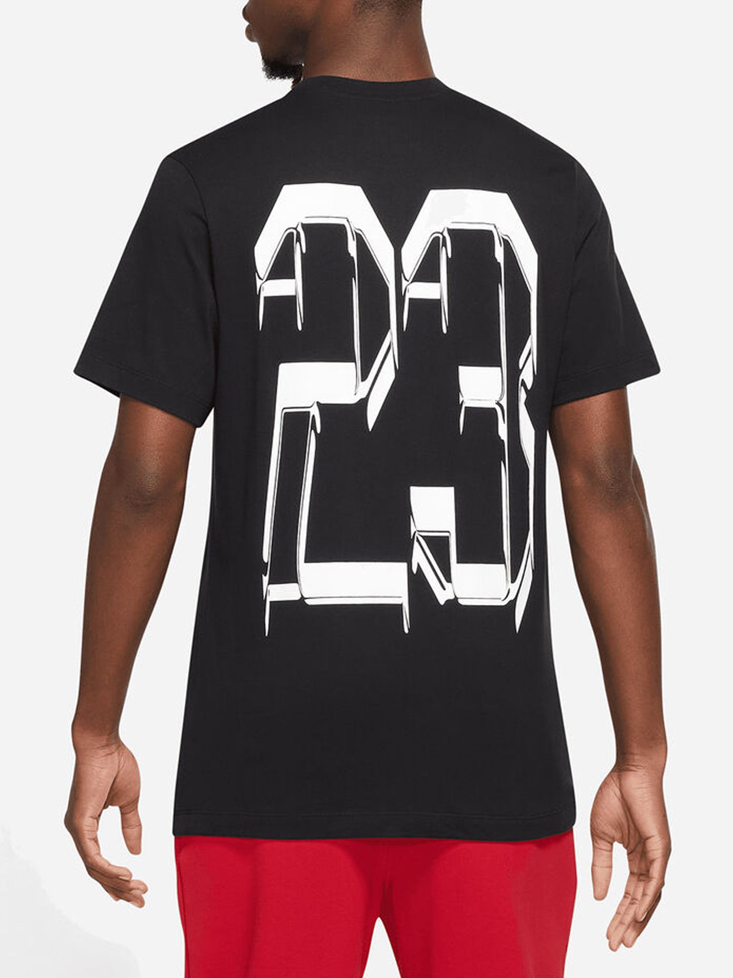 JORDAN T-SHIRT MANICHE CORTE BIG LOGO 23 NERO