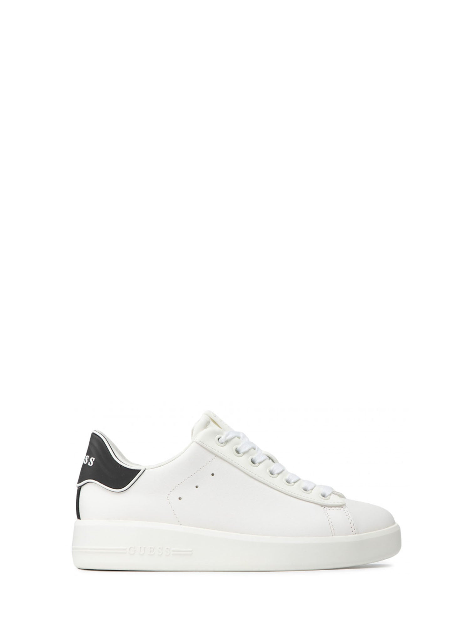 GUESS JEANS SNEAKERS ROCKIES BIANCO - NERO