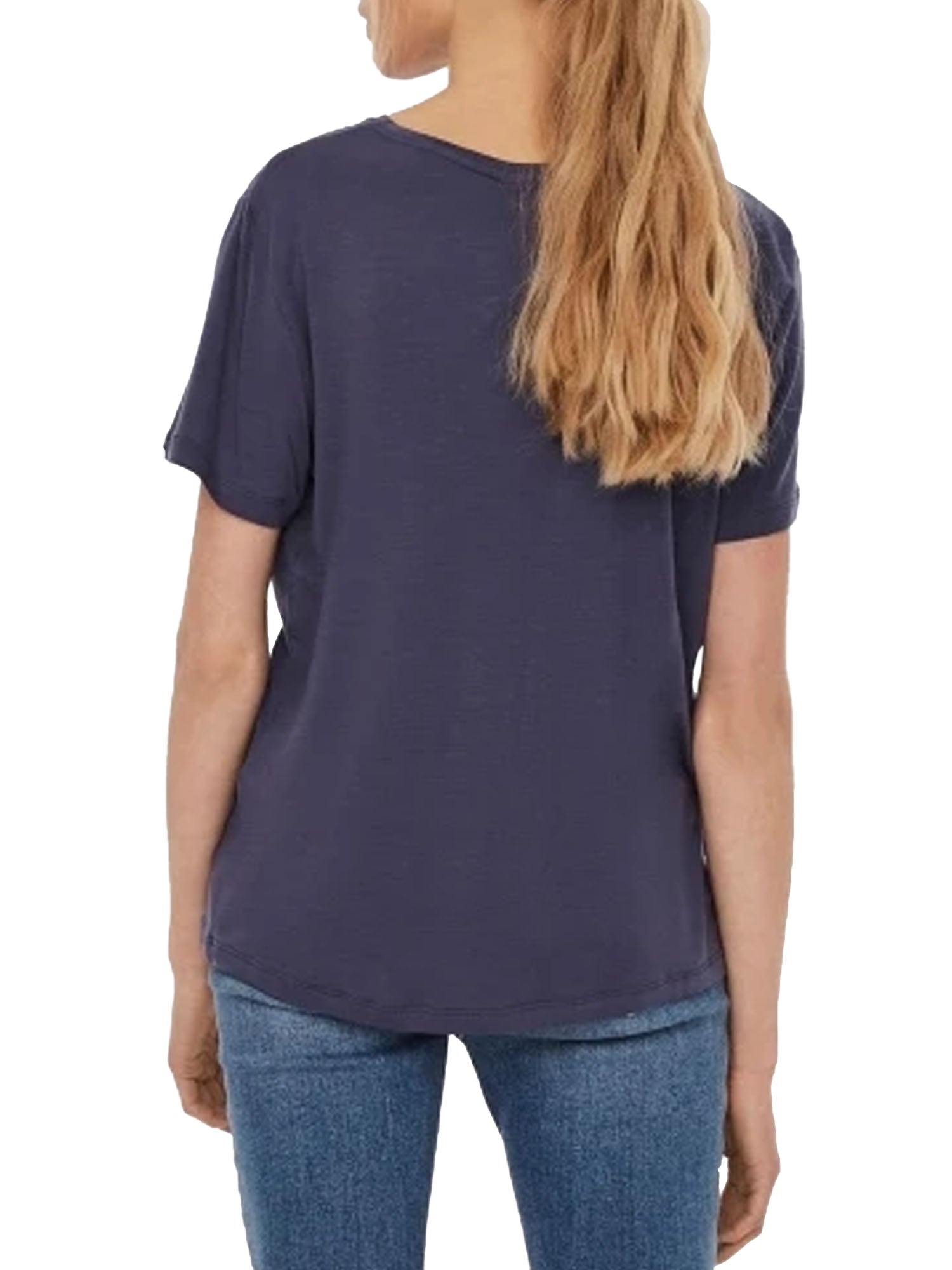 VERO MODA T-SHIRT A MANICHE CORTE AWARE VIOLA