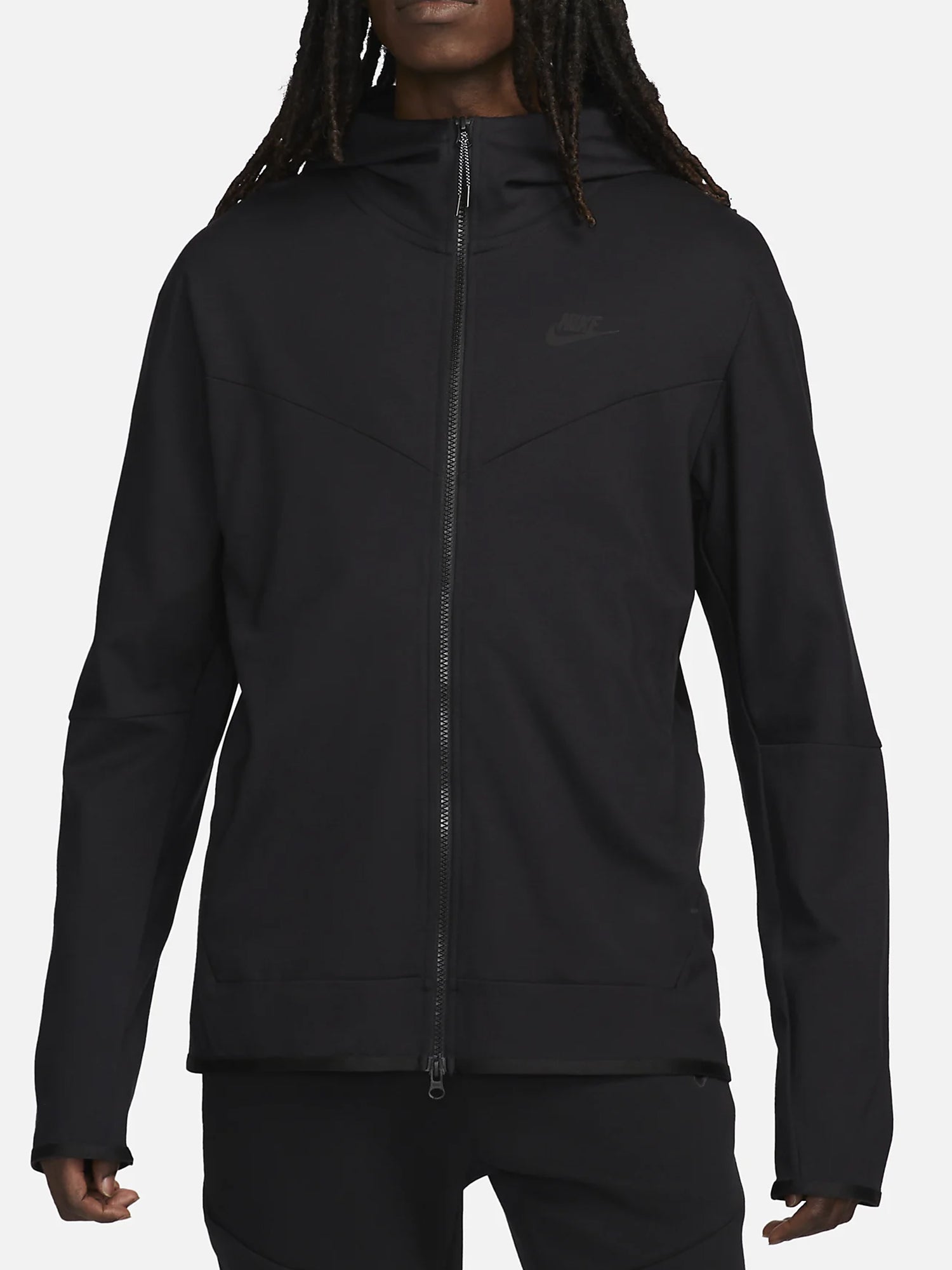 NIKE SPORTSWEAR TECH FLEECE LIGHTWEIGHT FELPA UOMO NERO