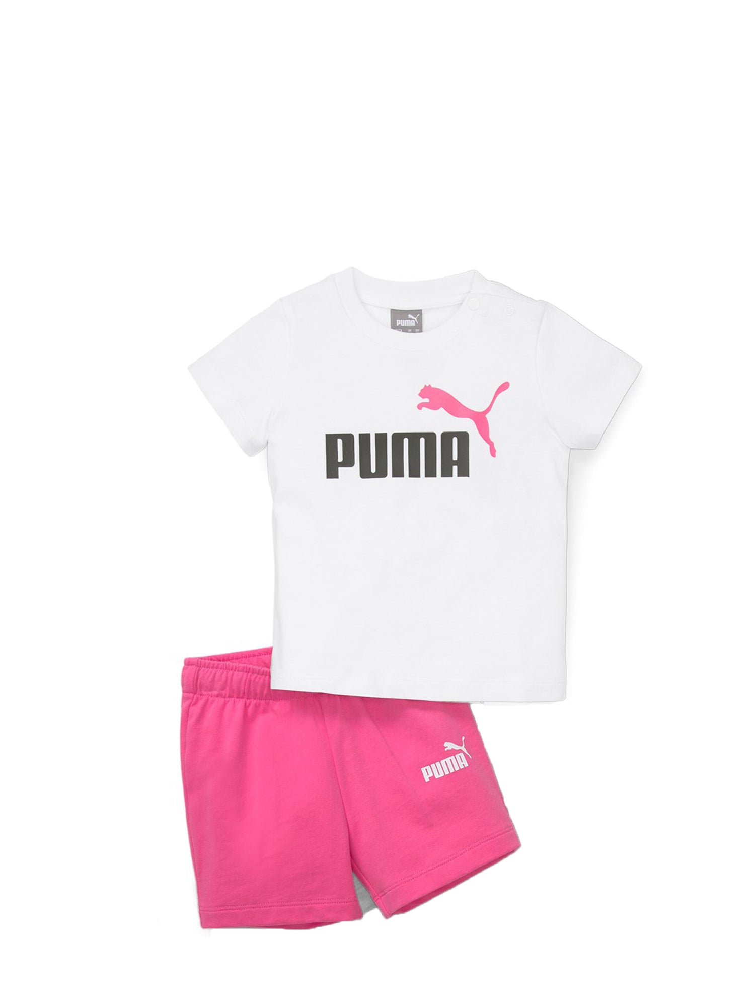 PUMA COMPLETINO MINICATS & SHORTS BIANCO - ROSA