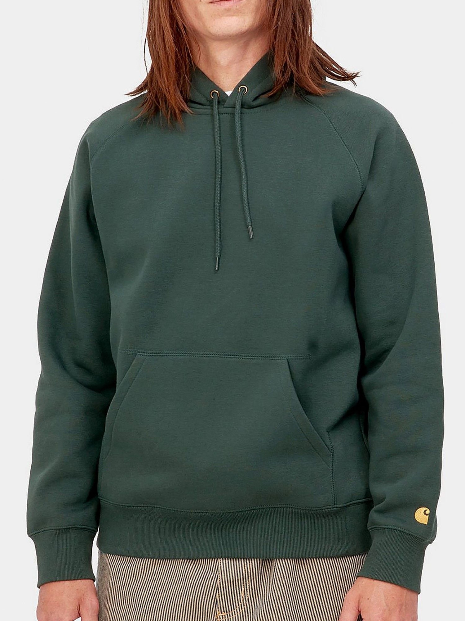 CARHARTT WIP FELPA CON CAPPUCCIO VERDE