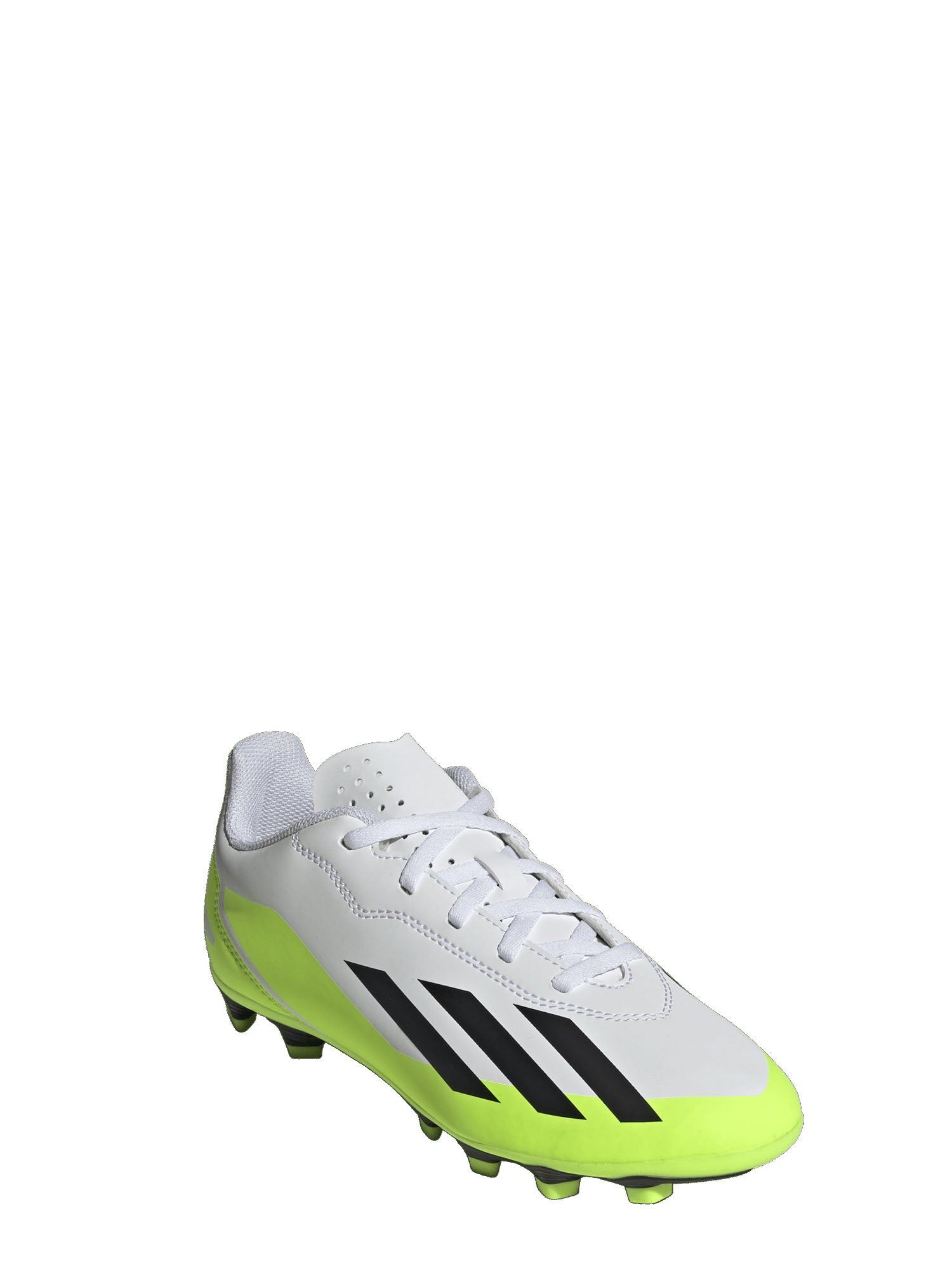 ADIDAS SCARPE CALCIO X CRAZYFAST.4 FLEXIBLE GROUND JR BIANCO - VERDE ACIDO