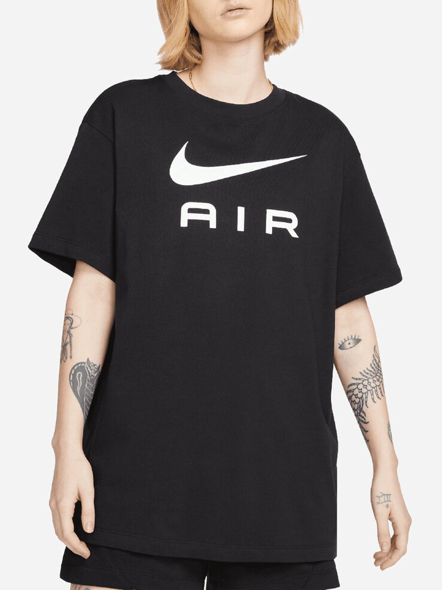 NIKE T-SHIRT MANICHE CORTE AIR NERO