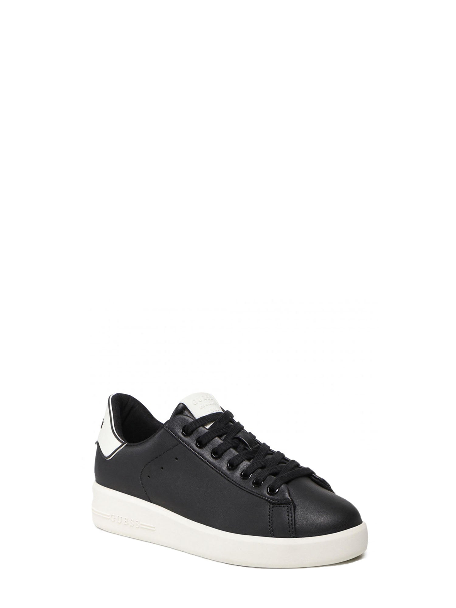 GUESS JEANS SNEAKERS ROCKIES NERO - BIANCO