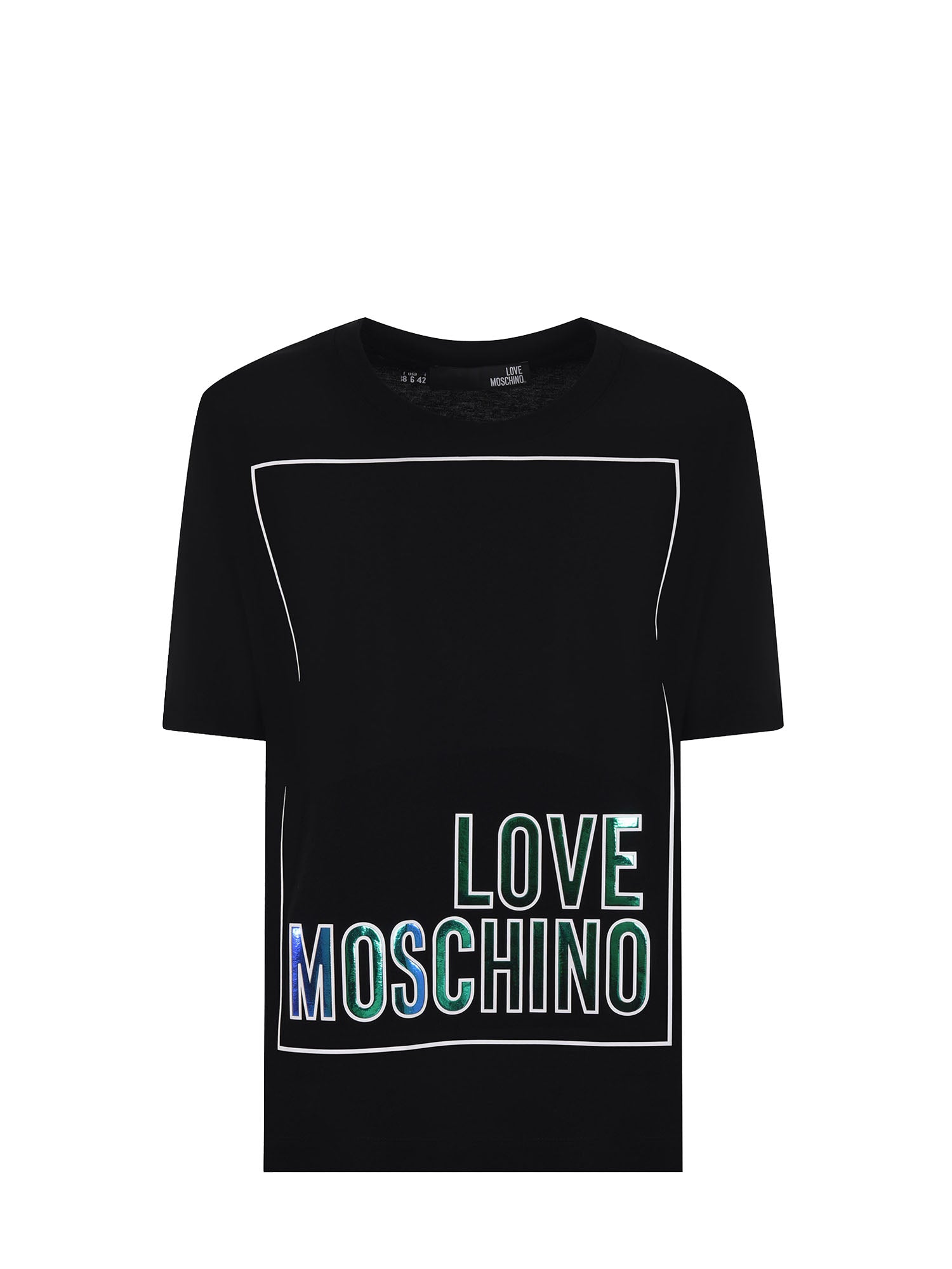 LOVE MOSCHINO T-SHIRT GIROCOLLO BIANCO
