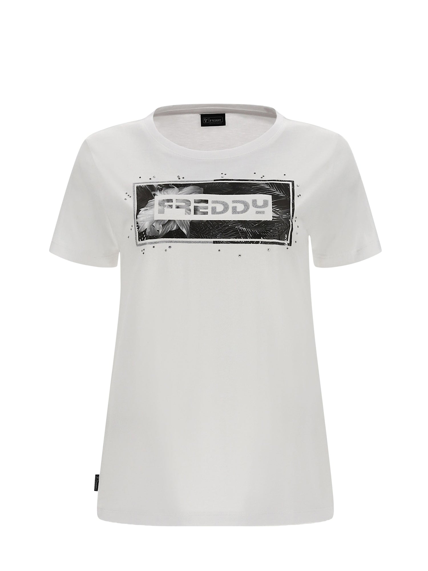 FREDDY T-SHIRT CON STAMPA FLOREALE BIANCO
