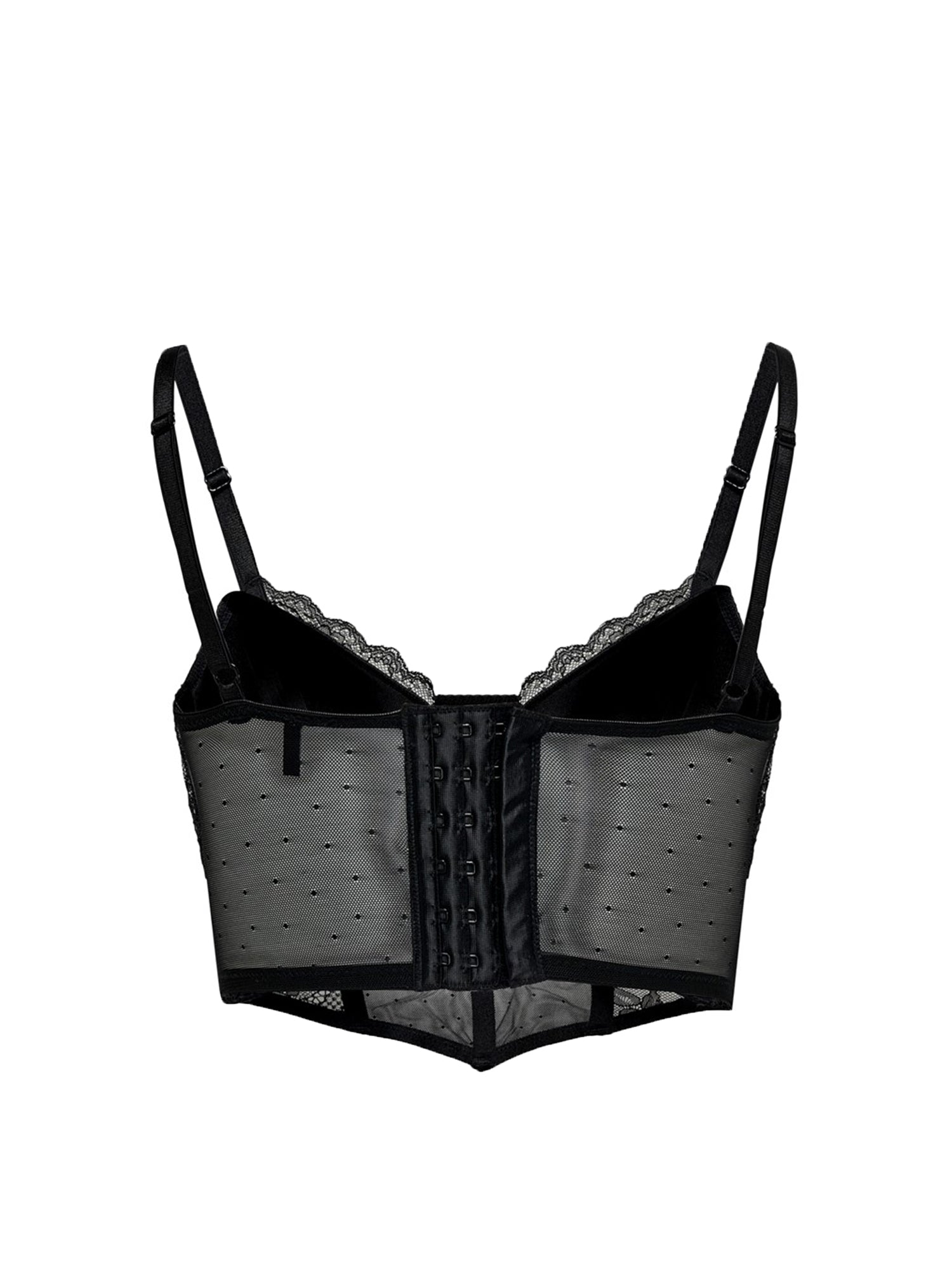 ONLY CORSETTO IN PIZZO ELLA NERO