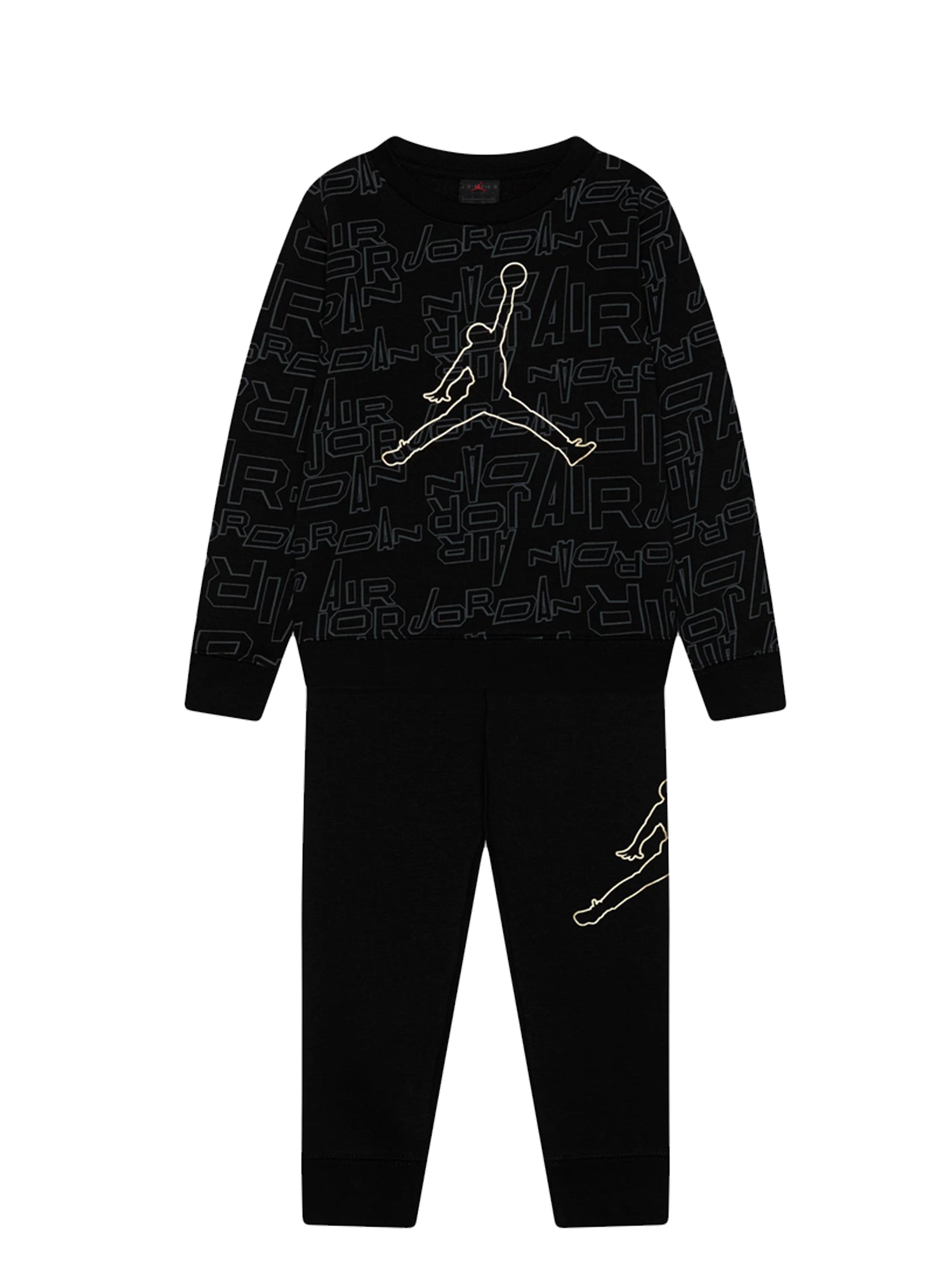 JORDAN COMPLETO FELPA E PANTALONI TAKE FLIGHT B&G CREW NERO