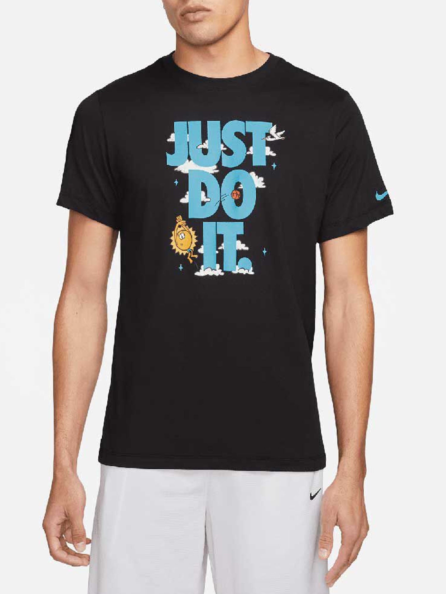 NIKE T-SHIRT BASKET DRI-FIT JUST DO IT NERO