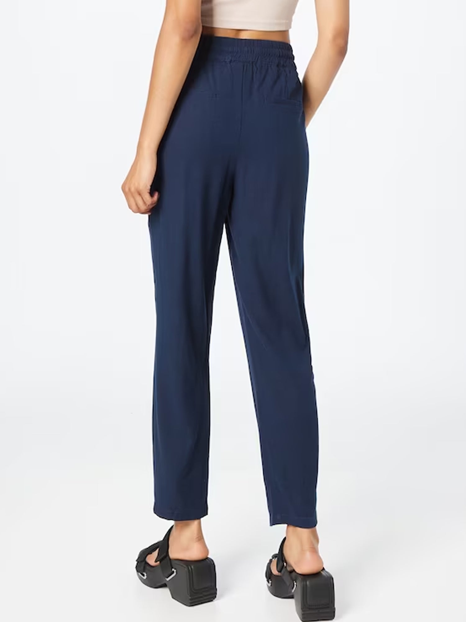 VERO MODA PANTALONI IN LINO BLU