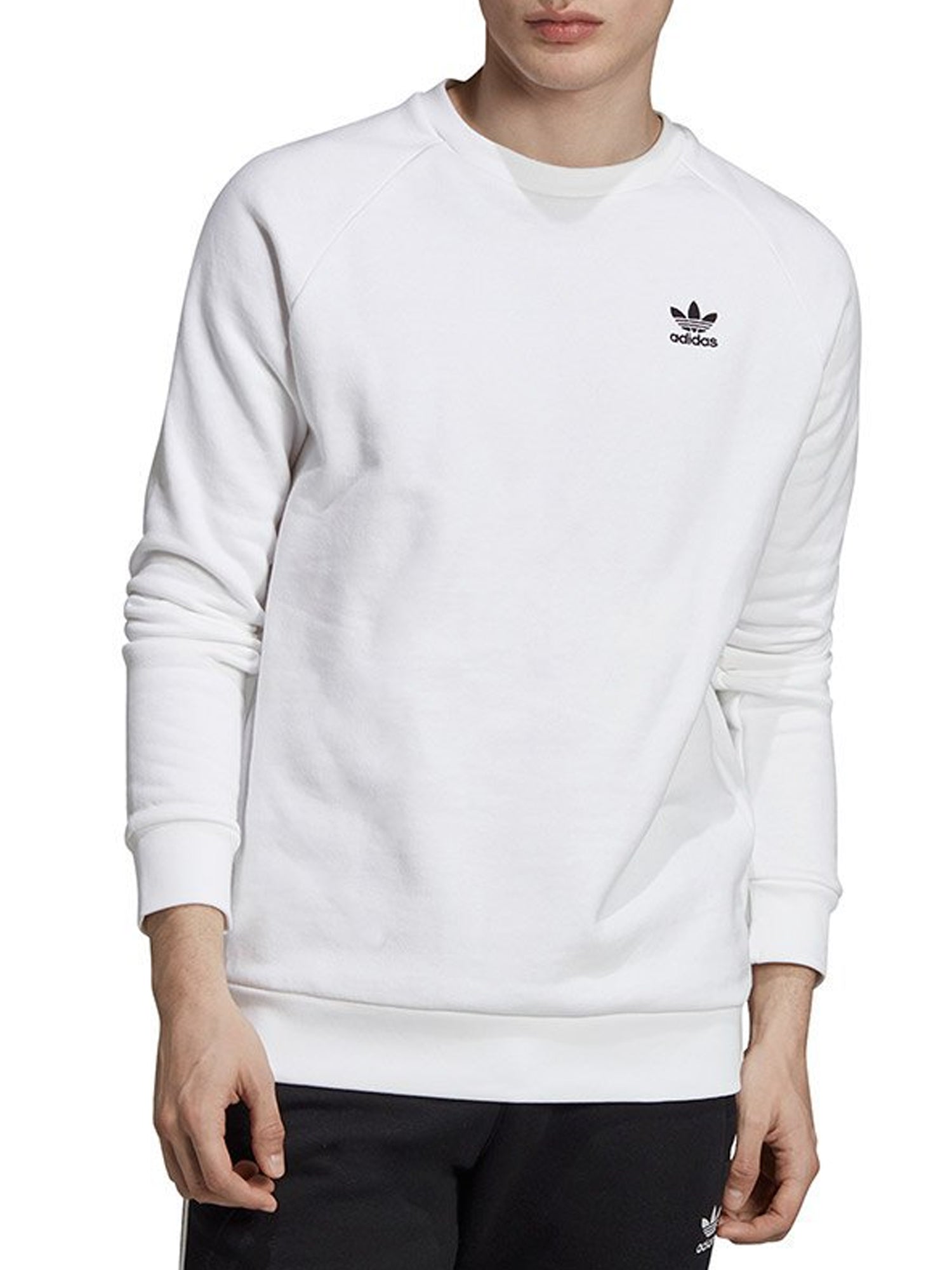 ADIDAS ORIGINALS FELPA LOUNGEWEAR ESSENTIALS BIANCO