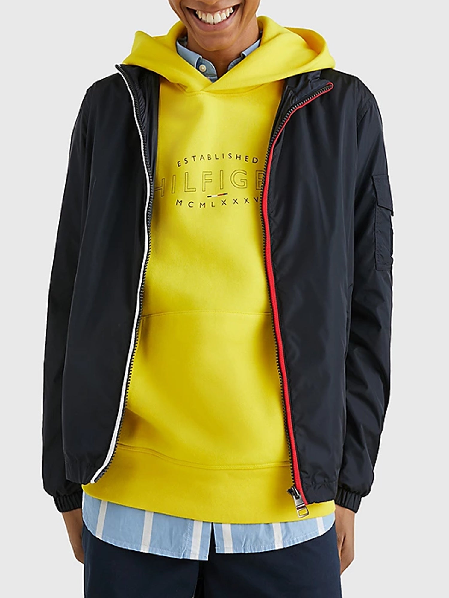 TOMMY HILFIGER GIACCA RIPIEGABILE BLU