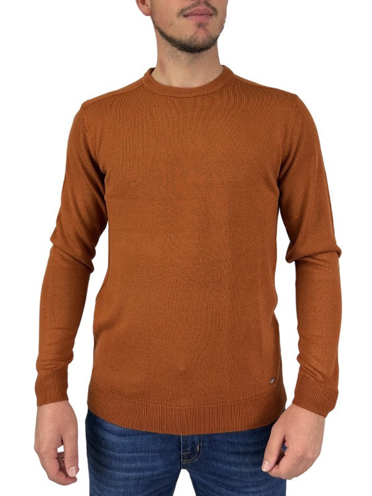 MARKUP PULLOVER GIROCOLLO SOFT TOUCH RUGGINE