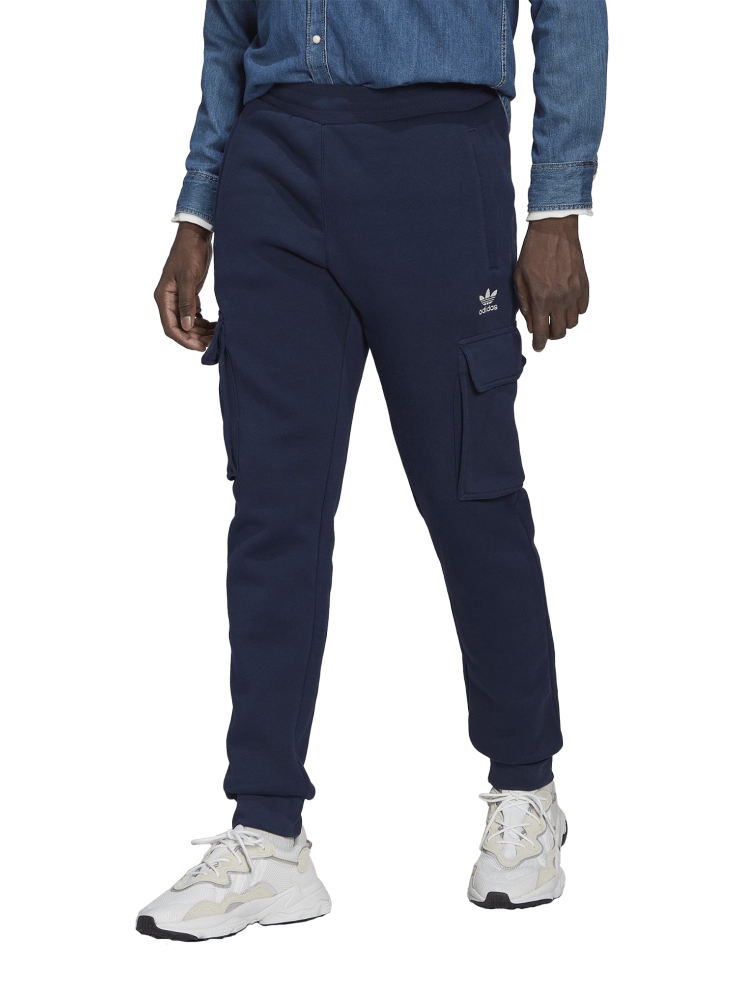 ADIDAS ORIGINALS PANTALONI SPORTIVI CARGO ADICOLOR ESSENTIALS BLU