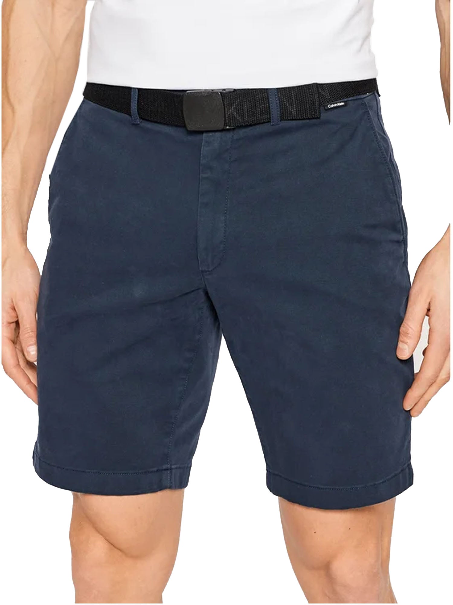 CALVIN KLEIN PANTALONCINO SLIM FIT BLU