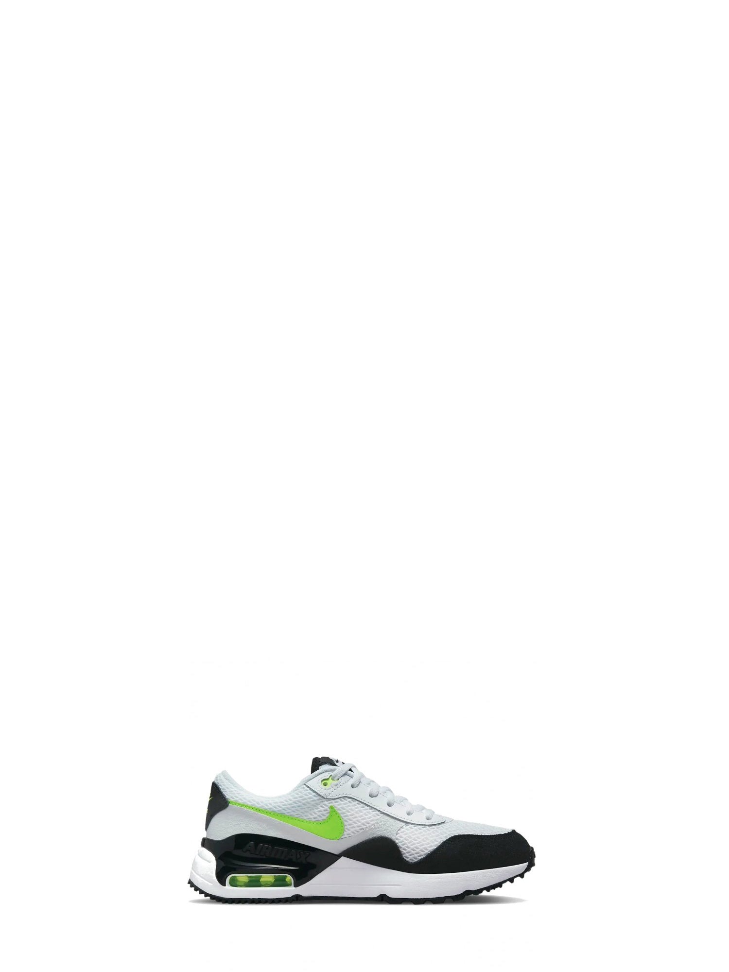 NIKE SNEAKERS AIR MAX SYSTM BIG KIDS BIANCO-NERO-VERDE