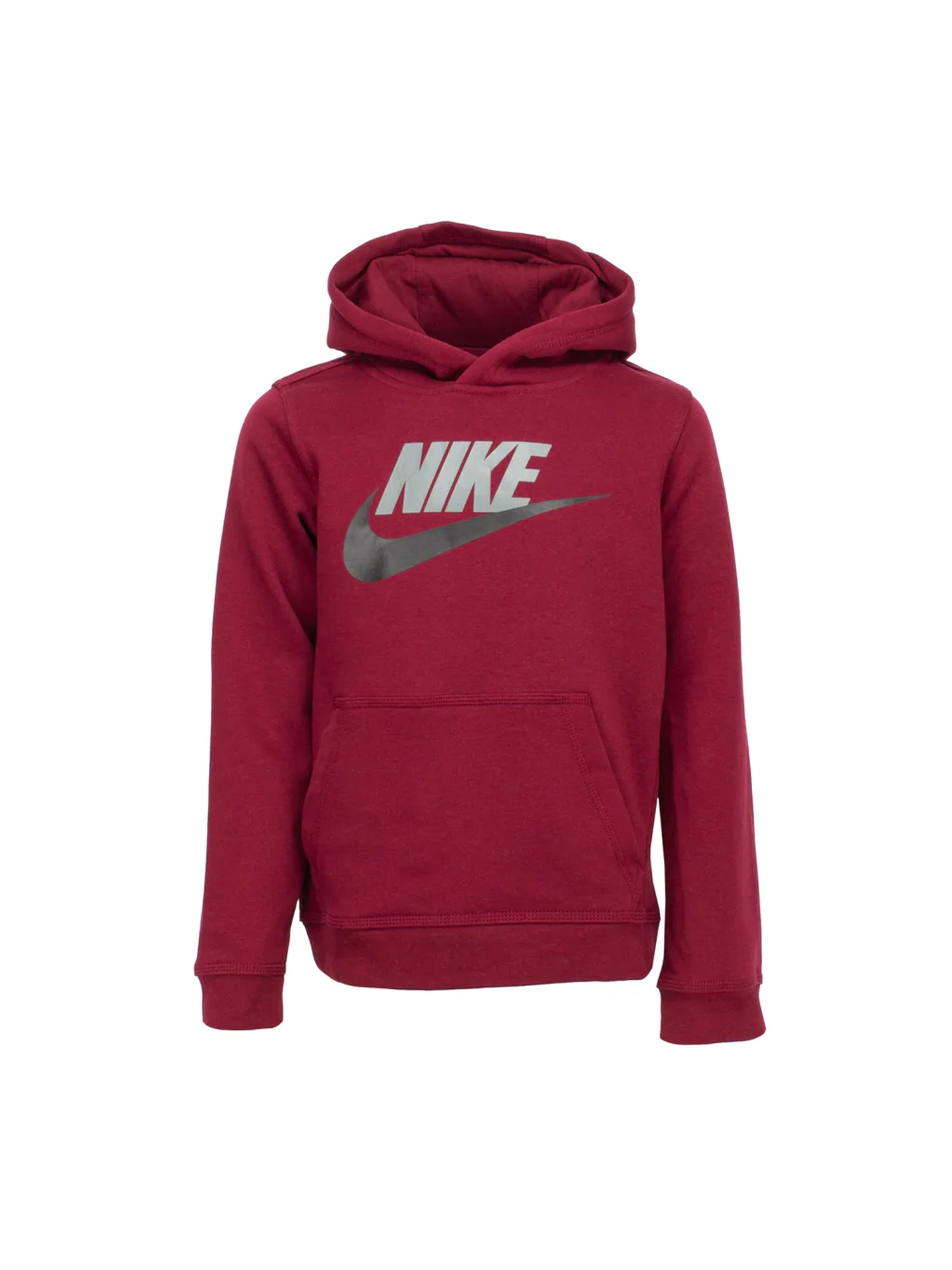 NIKE FELPA CON CAPPUCCIO CLUB FLEECE BORDEAUX