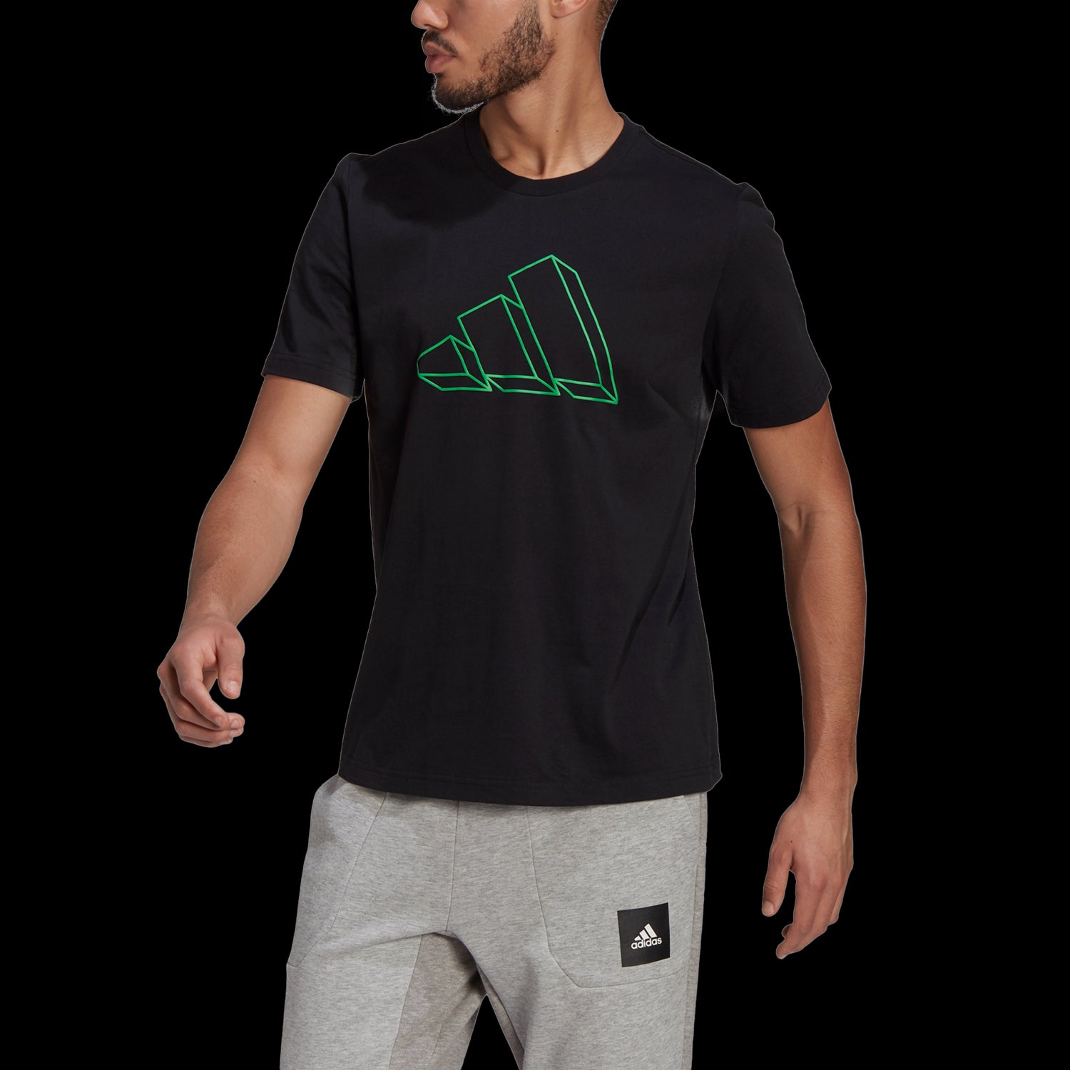 ADIDAS T-SHIRT GRAPHIC TEE NERO