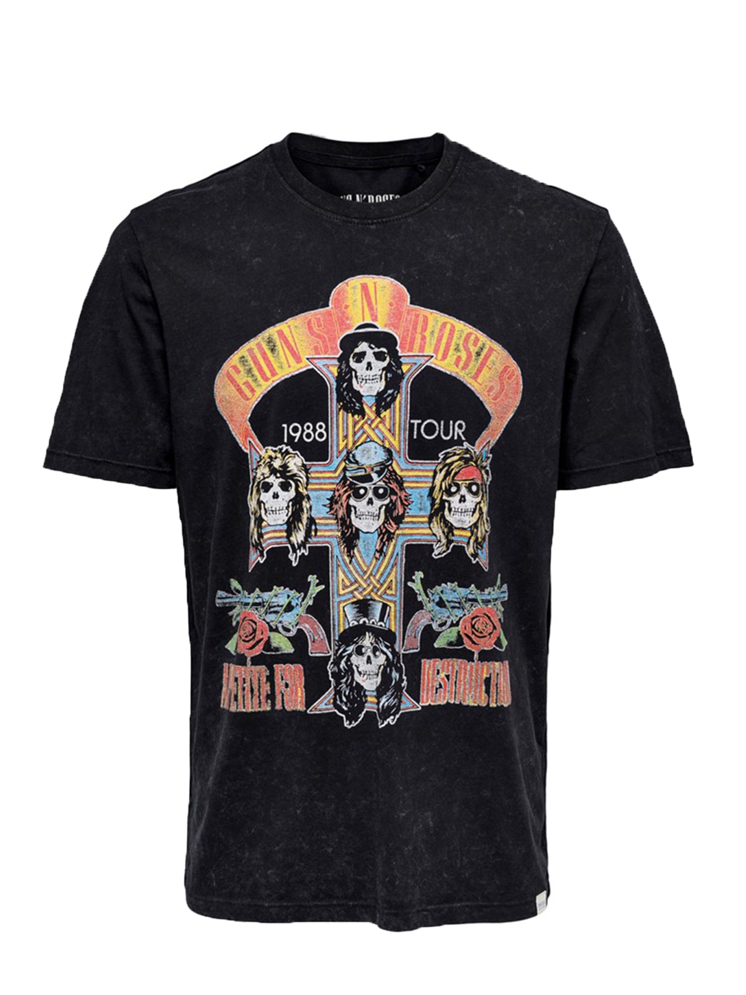 ONLY&SONS T-SHIRT GUNS N' ROSES NERO