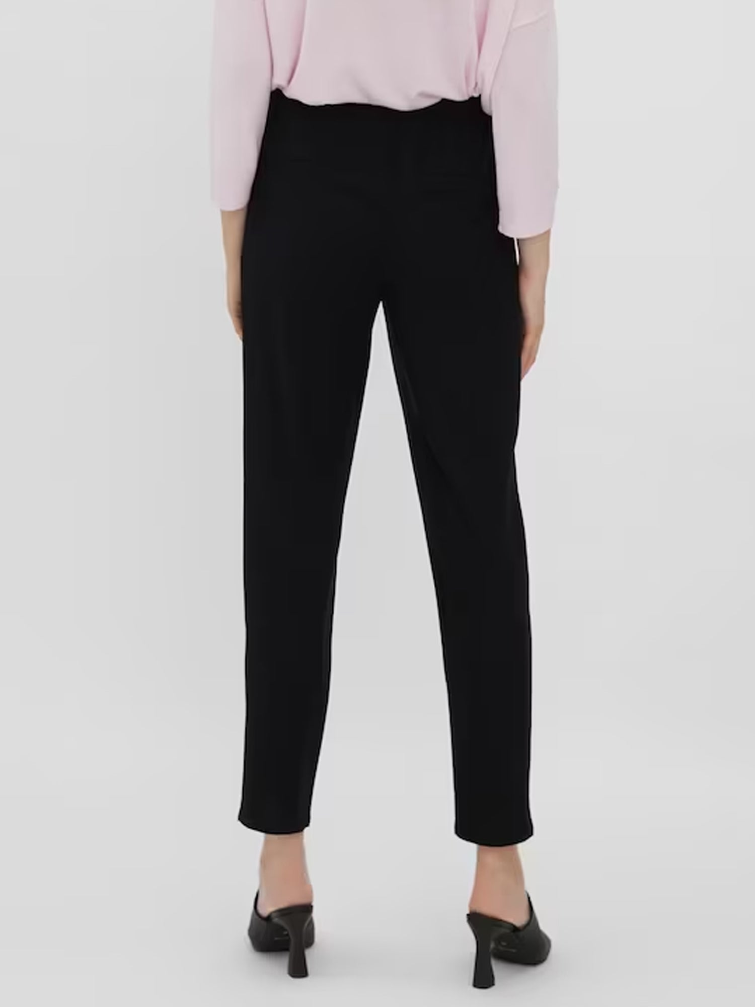 VERO MODA PANTALONI IN LINO NERO