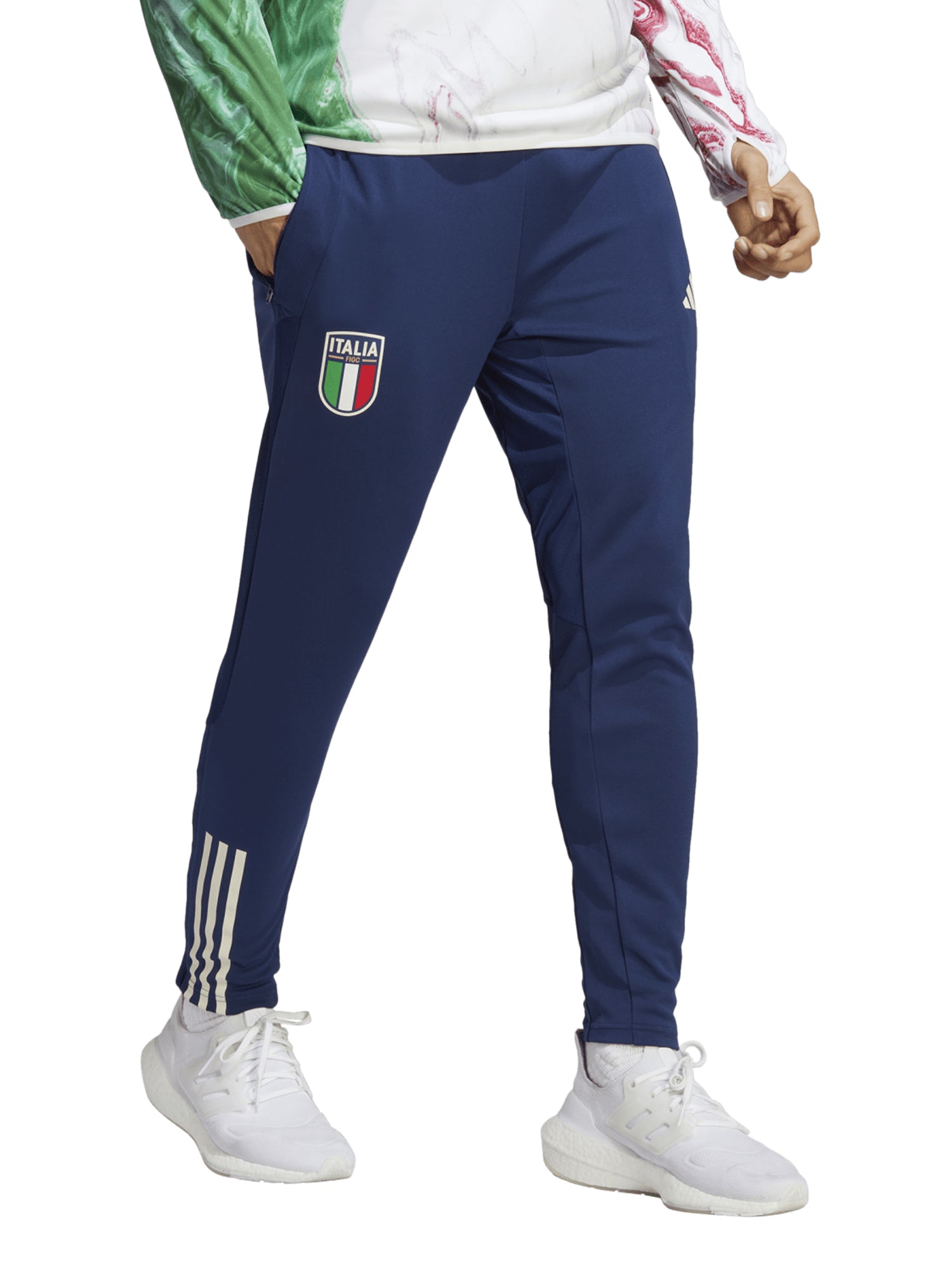 ADIDAS PANTALONI LUNGHI ITALIA 23 BLU