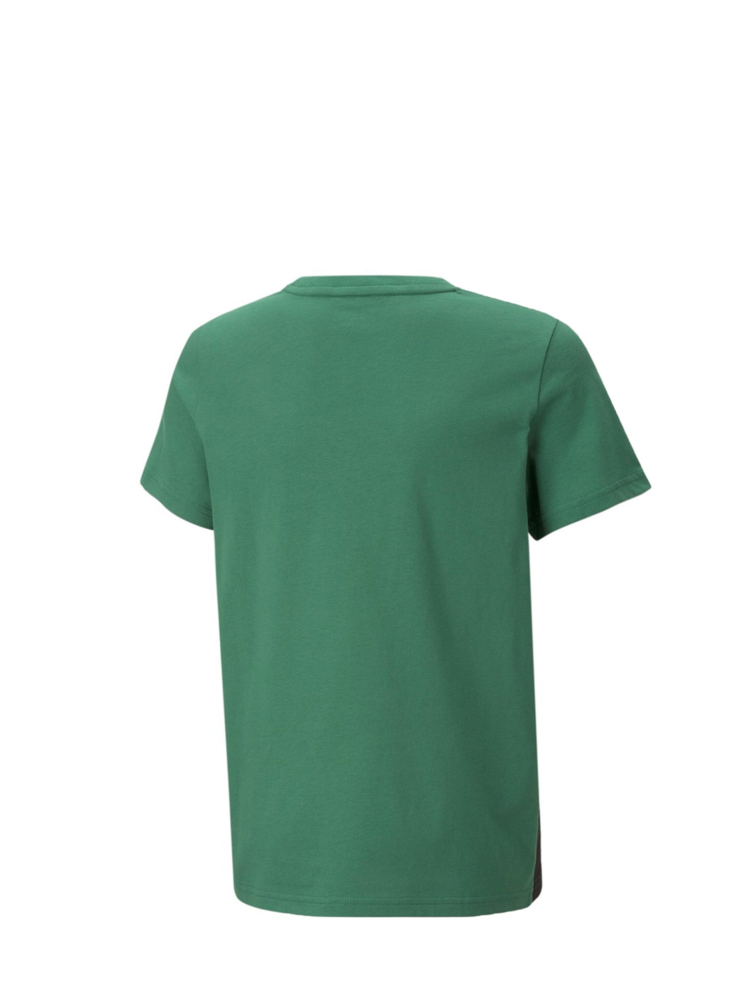 PUMA T-SHIRT ESSENTIALS BLOCK  VERDE - BIANCO - NERO