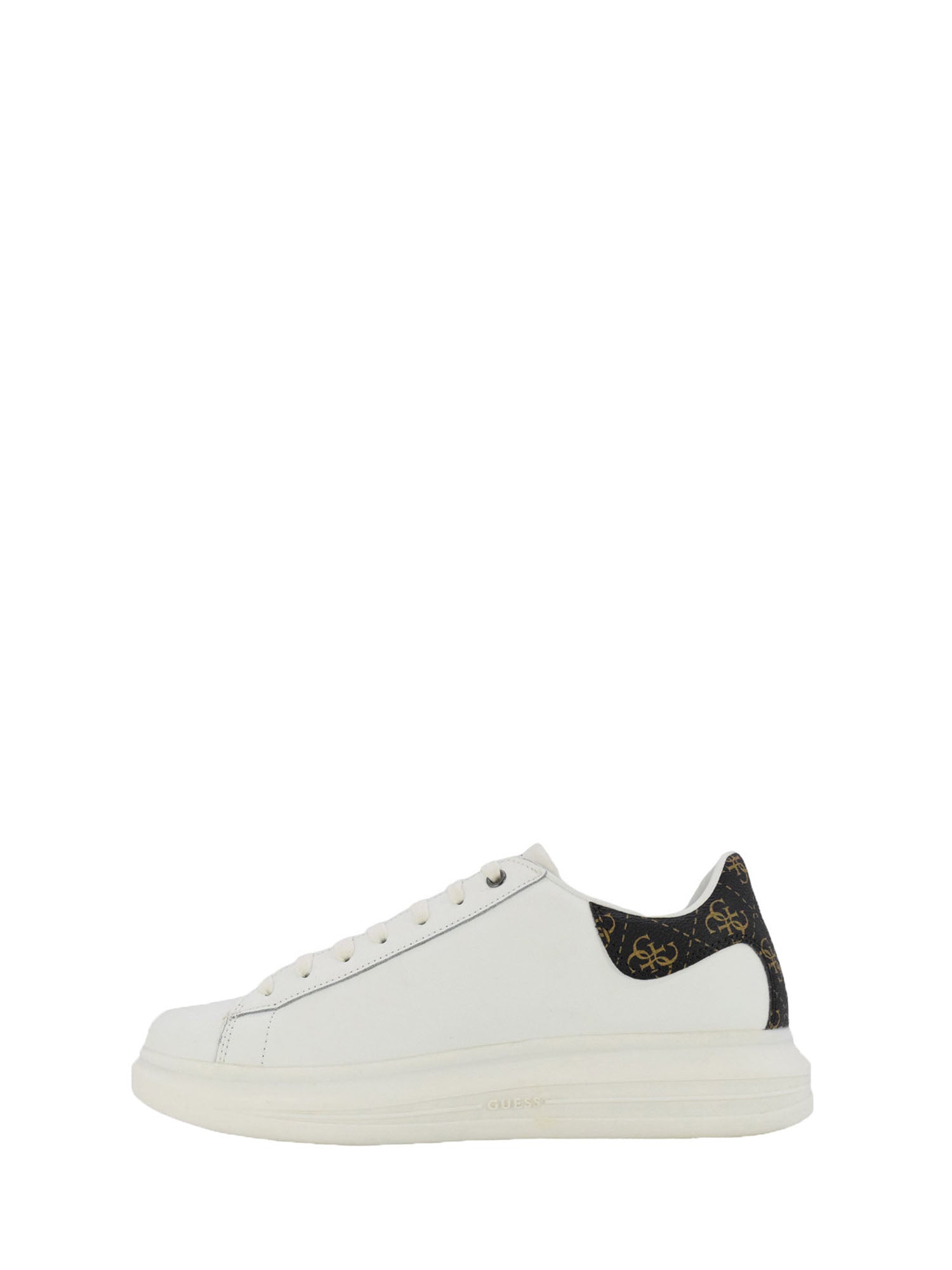 GUESS JEANS SHOES SNEAKERS SALERNO BIANCO - MARRONE