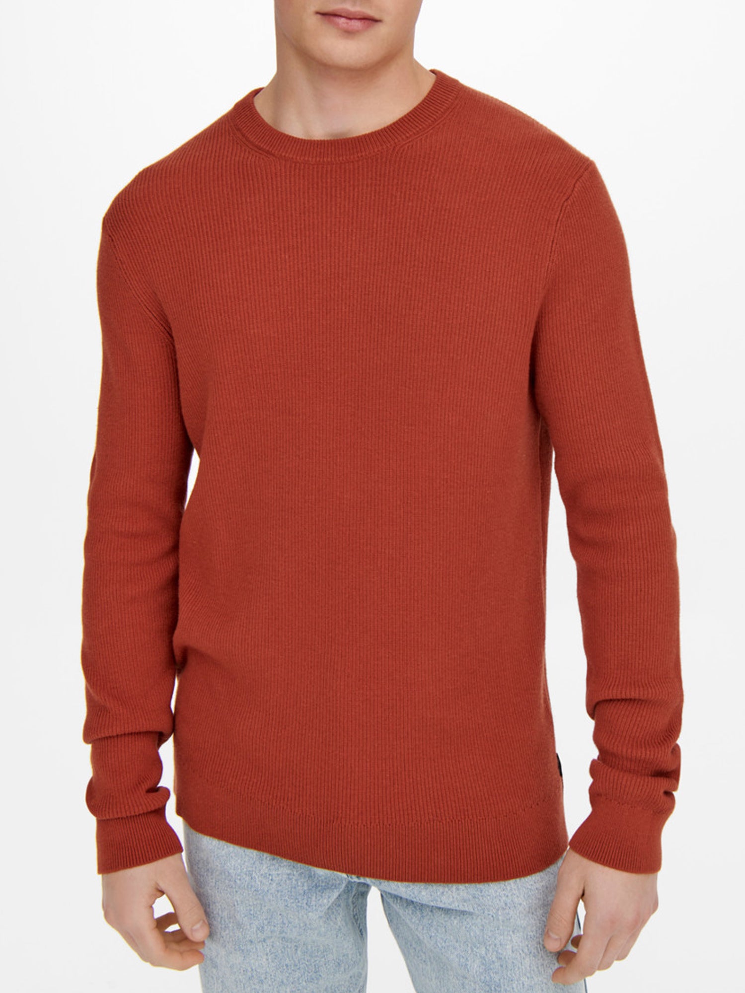 ONLY&SONS PULLOVER PHIL ROSSO ARANCIO