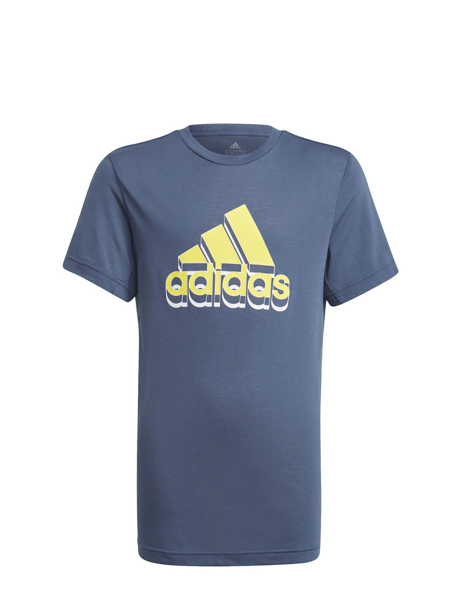 ADIDAS T-SHIRT AEROREADY TEE BLU- GIALLO