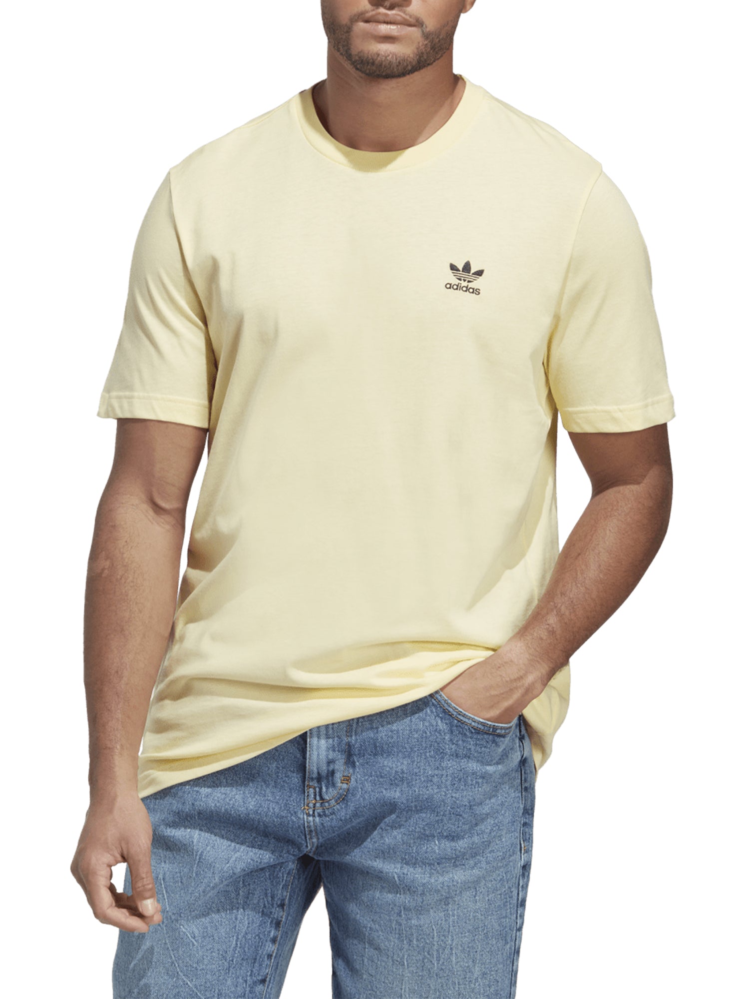 ADIDAS ORIGINALS T-SHIRT TREFOIL ESSENTIALS GIALLO