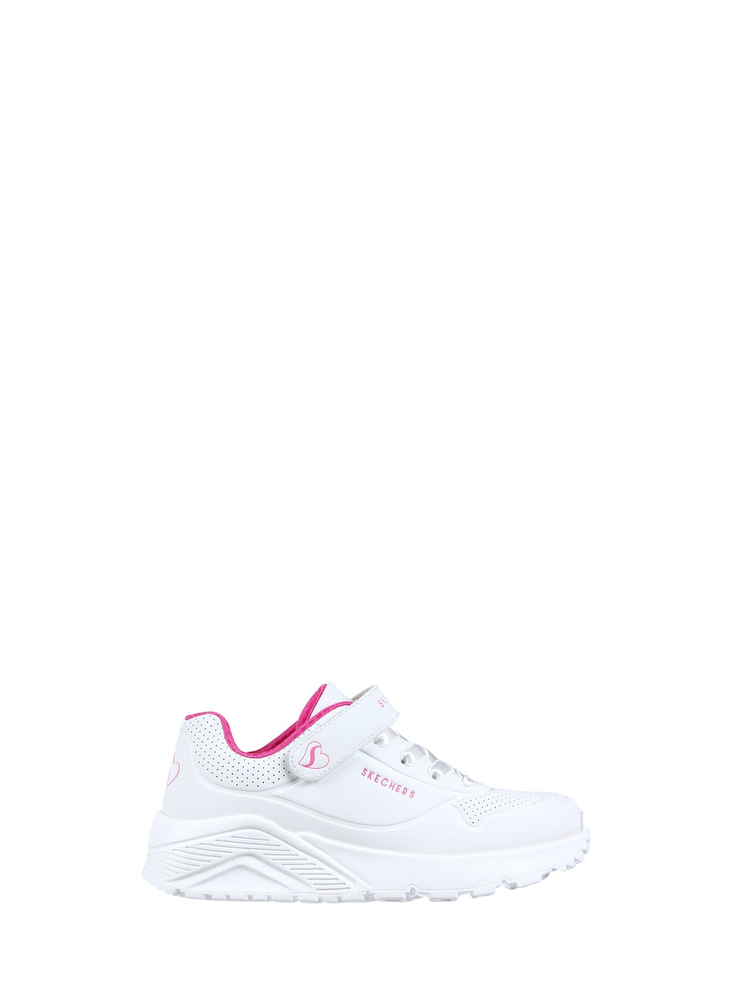 SKECHERS SNEAKERS UNO LITE BIANCO - ROSA