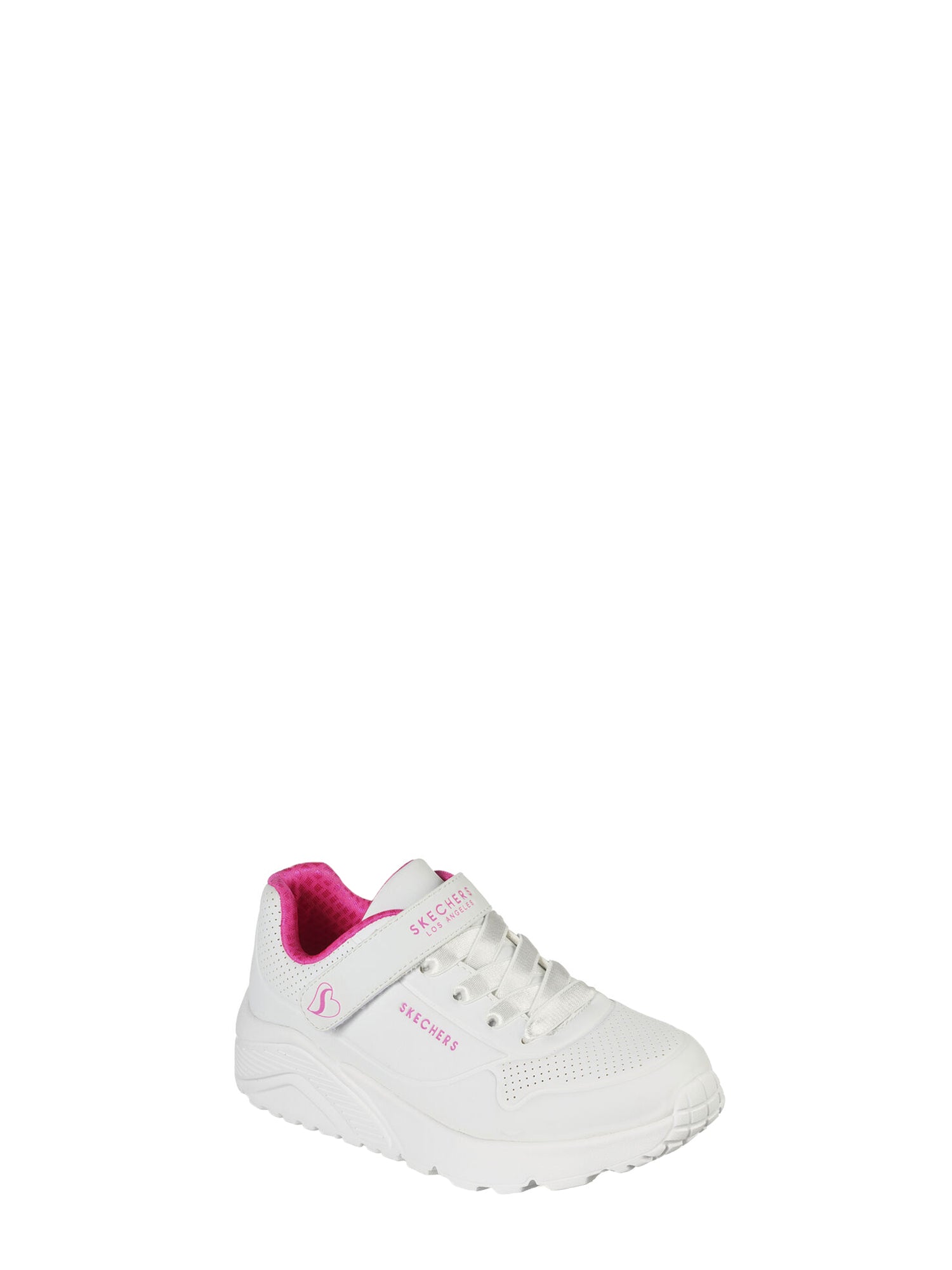 SKECHERS SNEAKERS UNO LITE BIANCO - ROSA