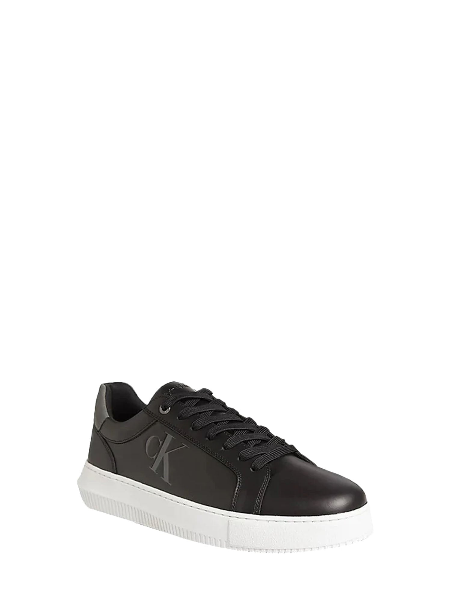 CALVIN KLEIN SNEAKERS CHUNKY CUPSOLE LACEUP LOW NERO - ARGENTO