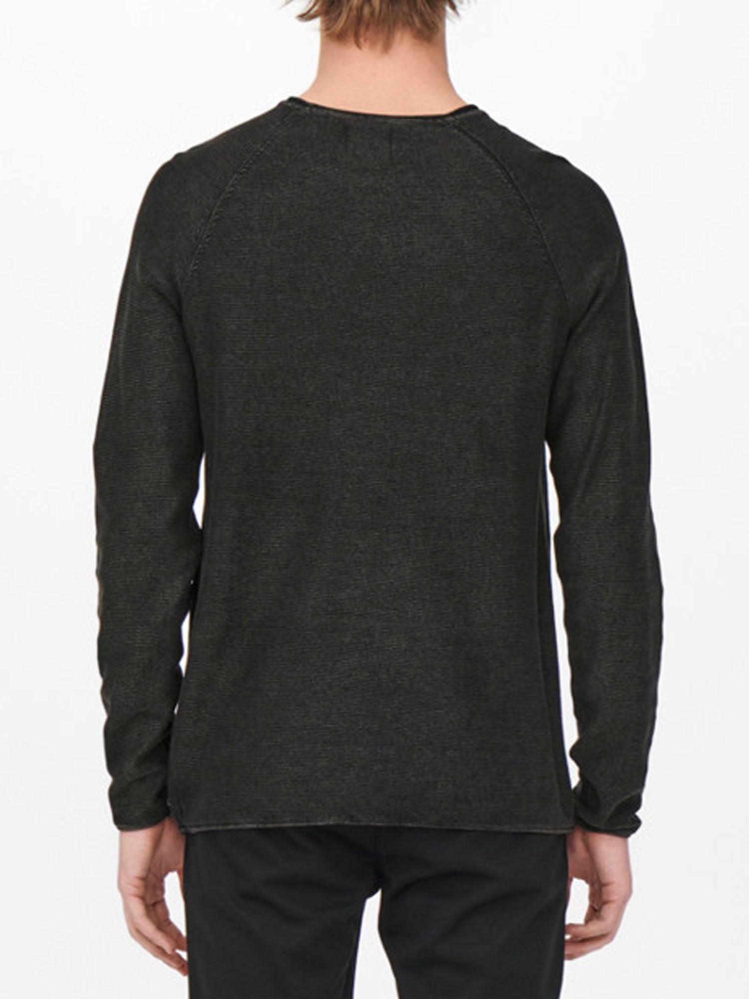 ONLY&SONS PULLOVER GIROCOLLO NERO