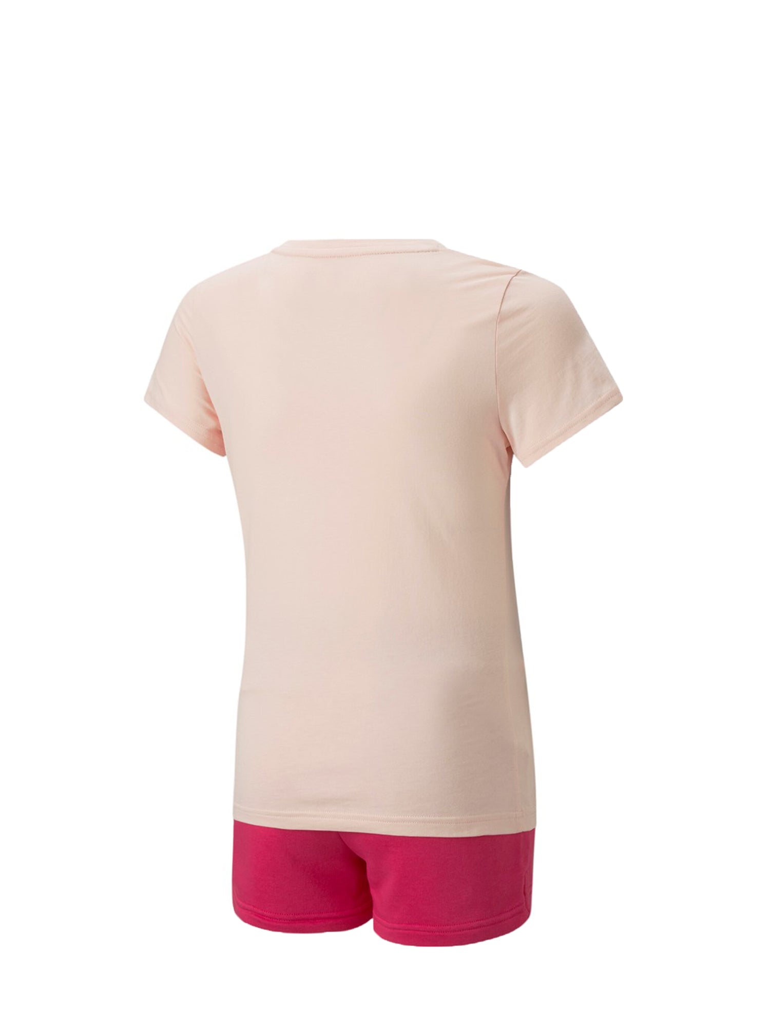 PUMA COMPLETINO LOGO T-SHIRT & SHORTS ROSA - FUXIA