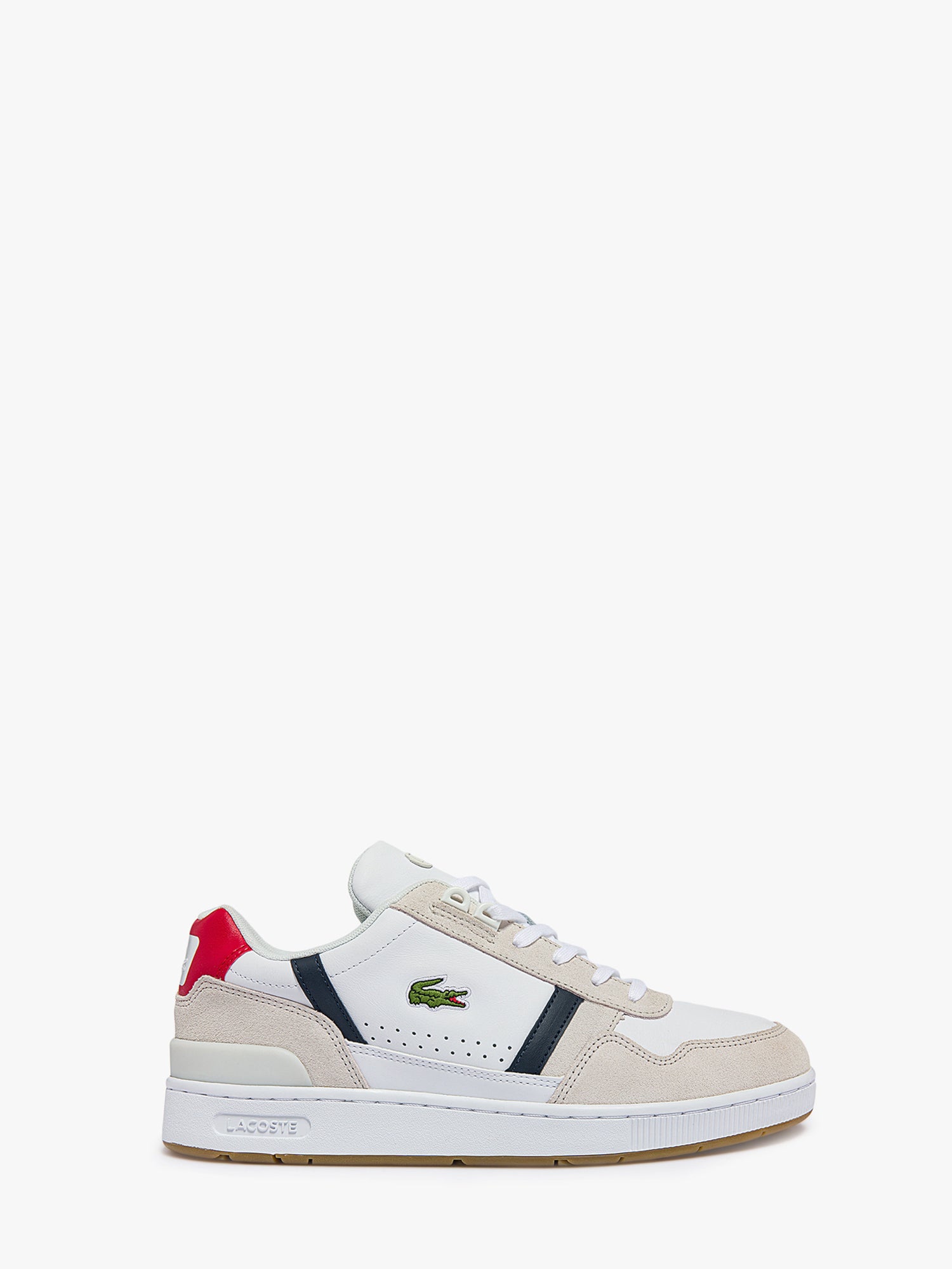 LACOSTE SNEAKERS T-CLIP BIANCO - BLU - ROSSO