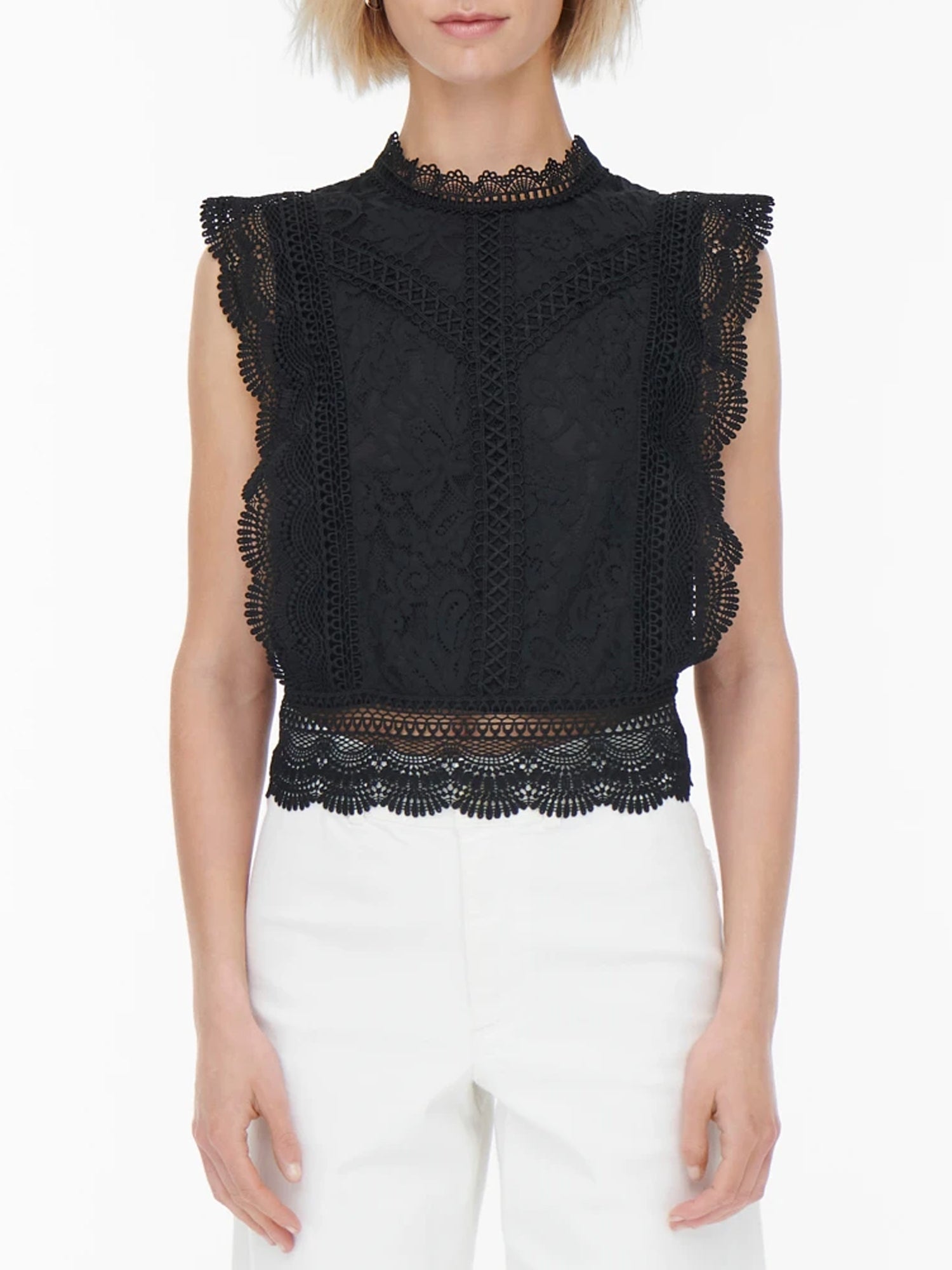 ONLY TOP CROPPED IN PIZZO NERO
