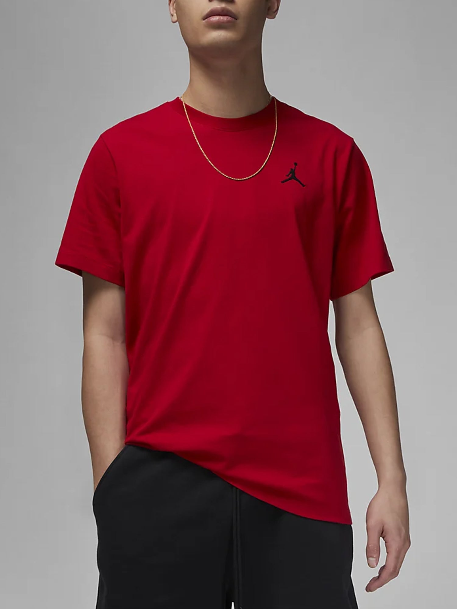 JORDAN T-SHIRT MANICHE CORTE BIG LOGO 23 ROSSO