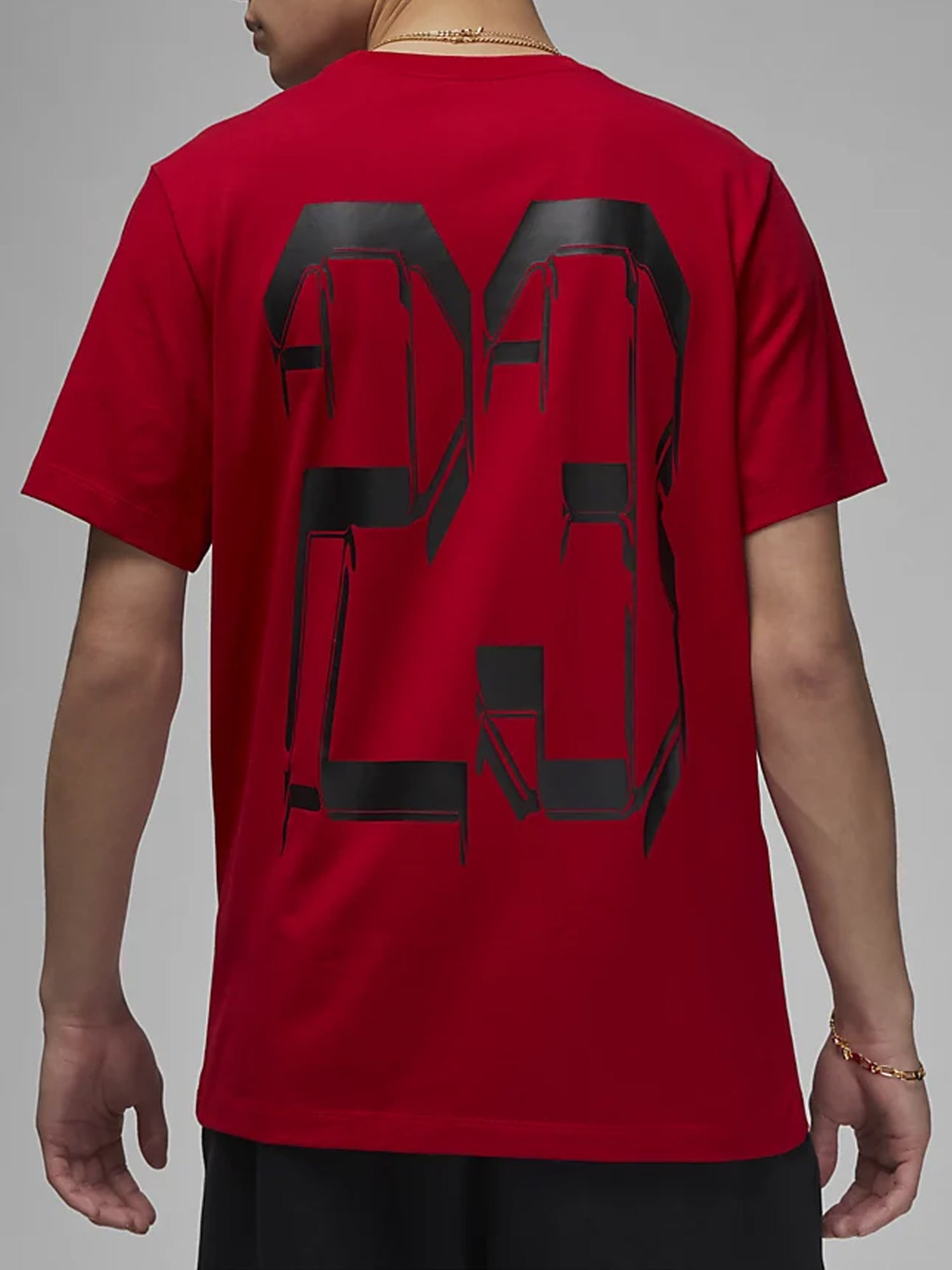 JORDAN T-SHIRT MANICHE CORTE BIG LOGO 23 ROSSO