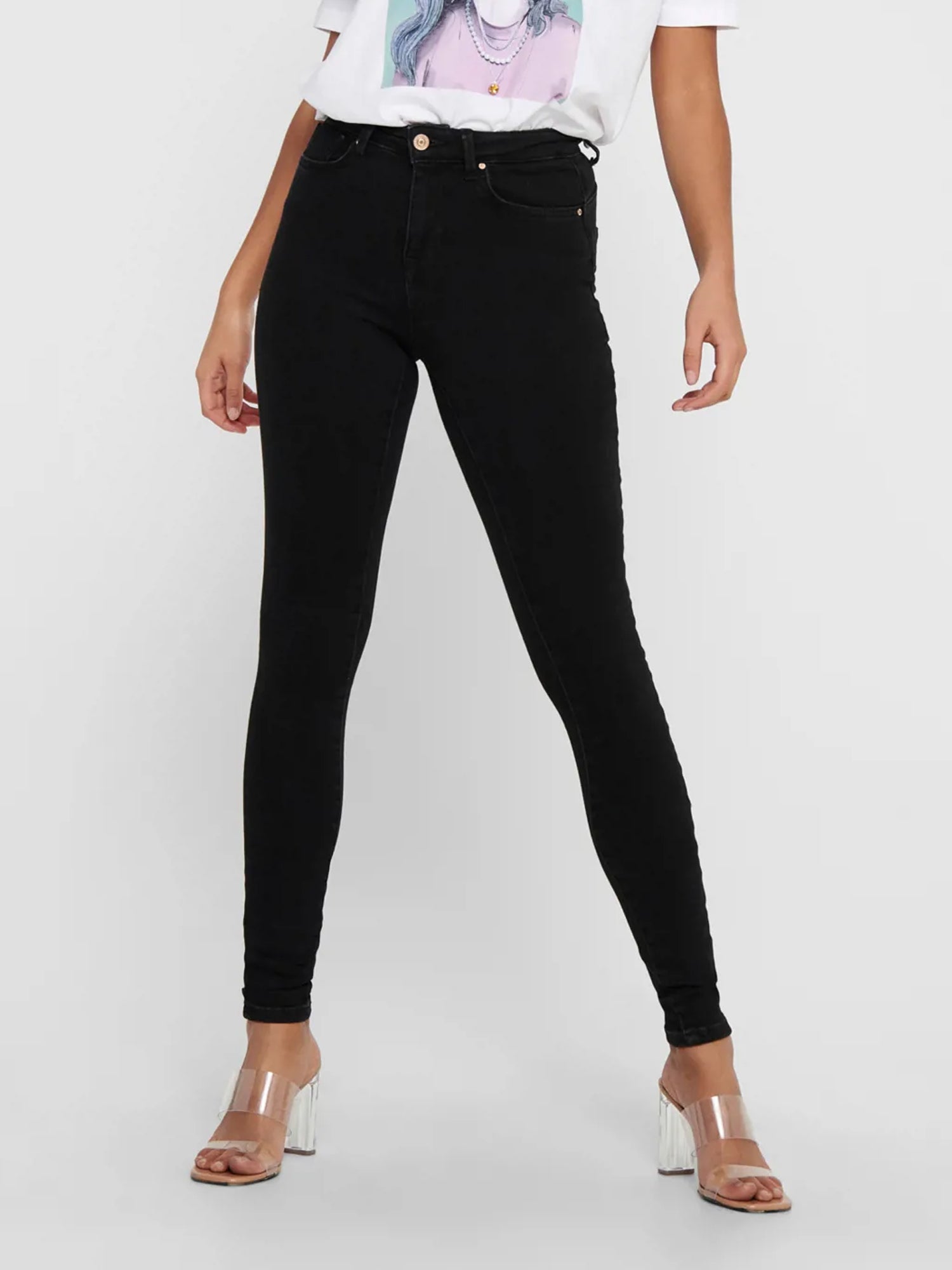 ONLY JEANS SKINNY FIT POWER IN DENIM NERO