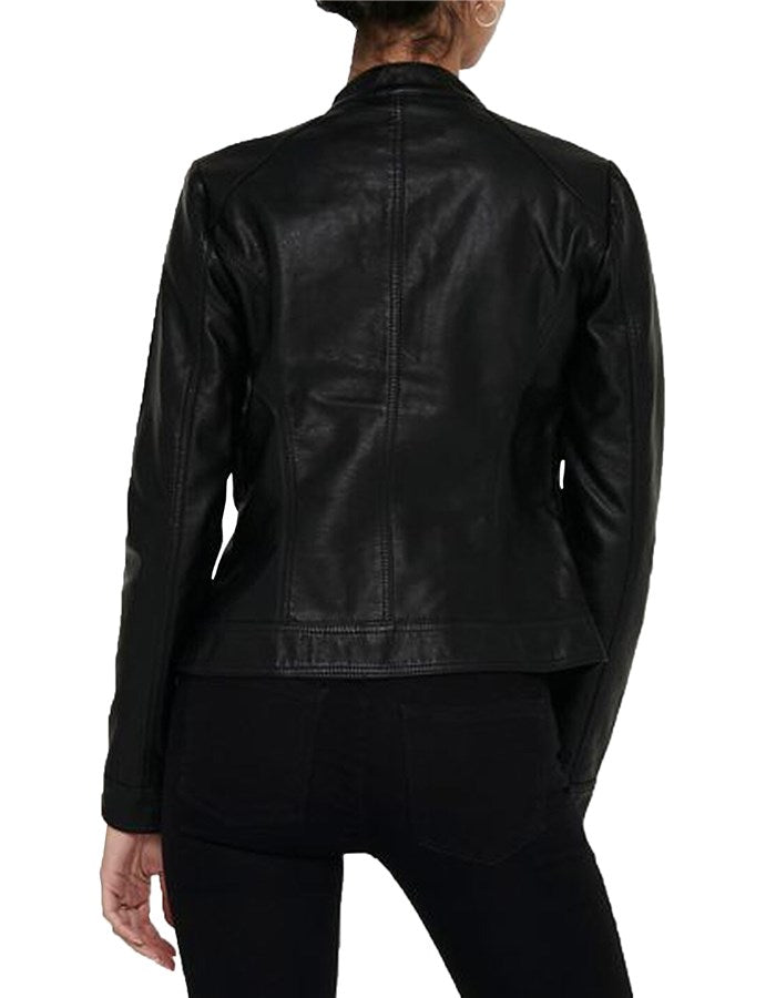 ONLY GIACCA BIKER IN SIMILPELLE NERO