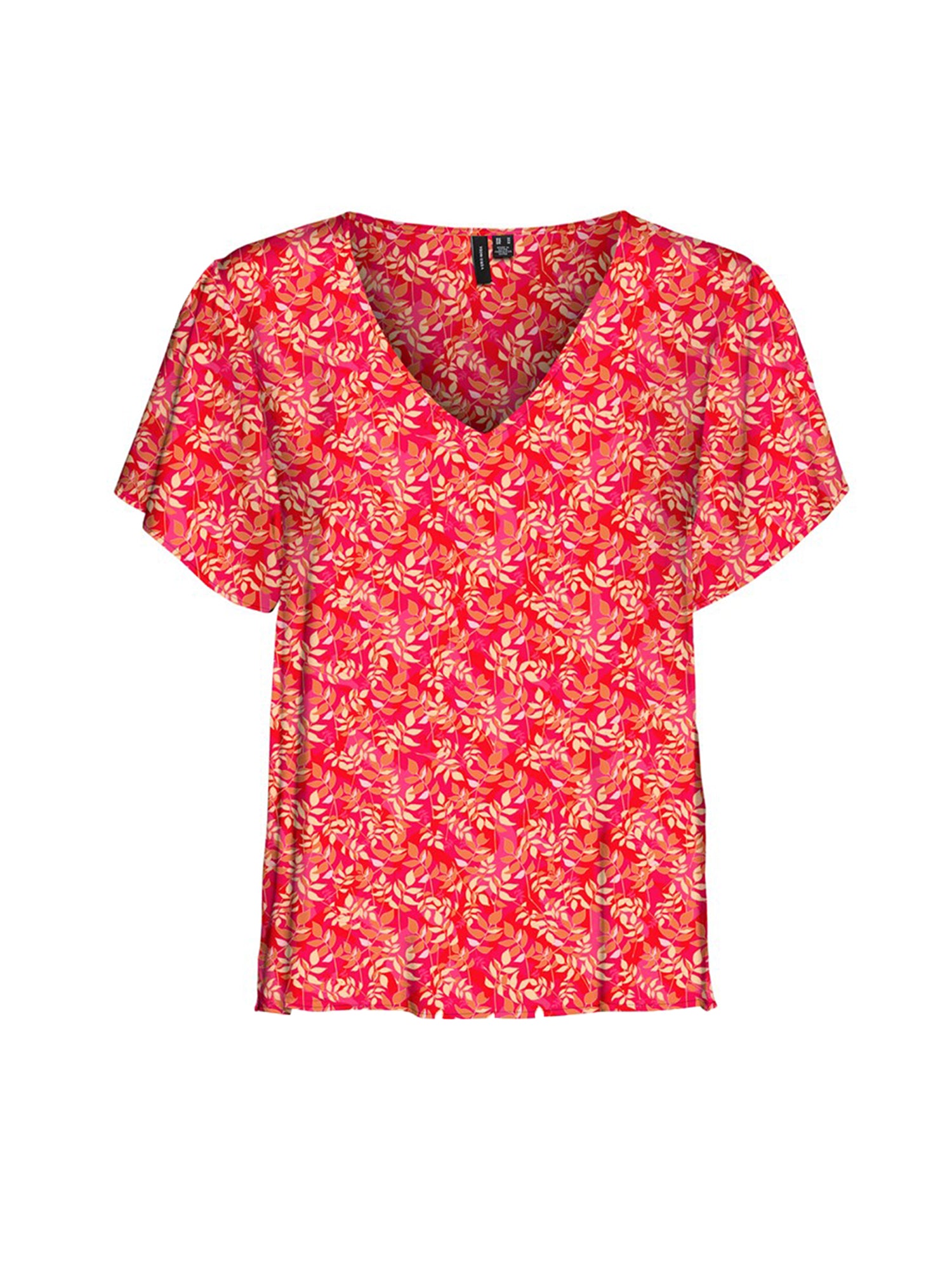 VERO MODA BLUSA SCOLLO A V ROSSO LAMPONE