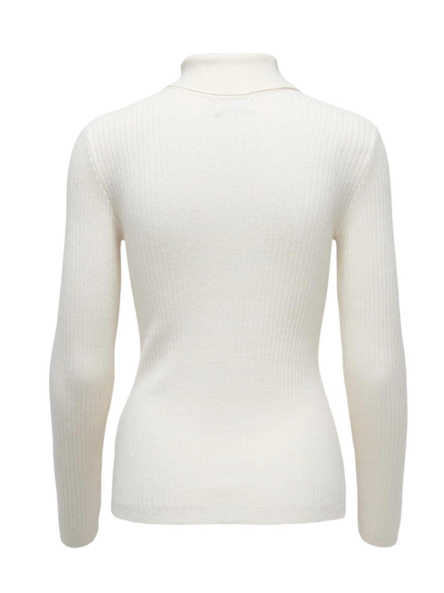 ONLY MAGLIA COLLO ALTO LEYLA BIANCO