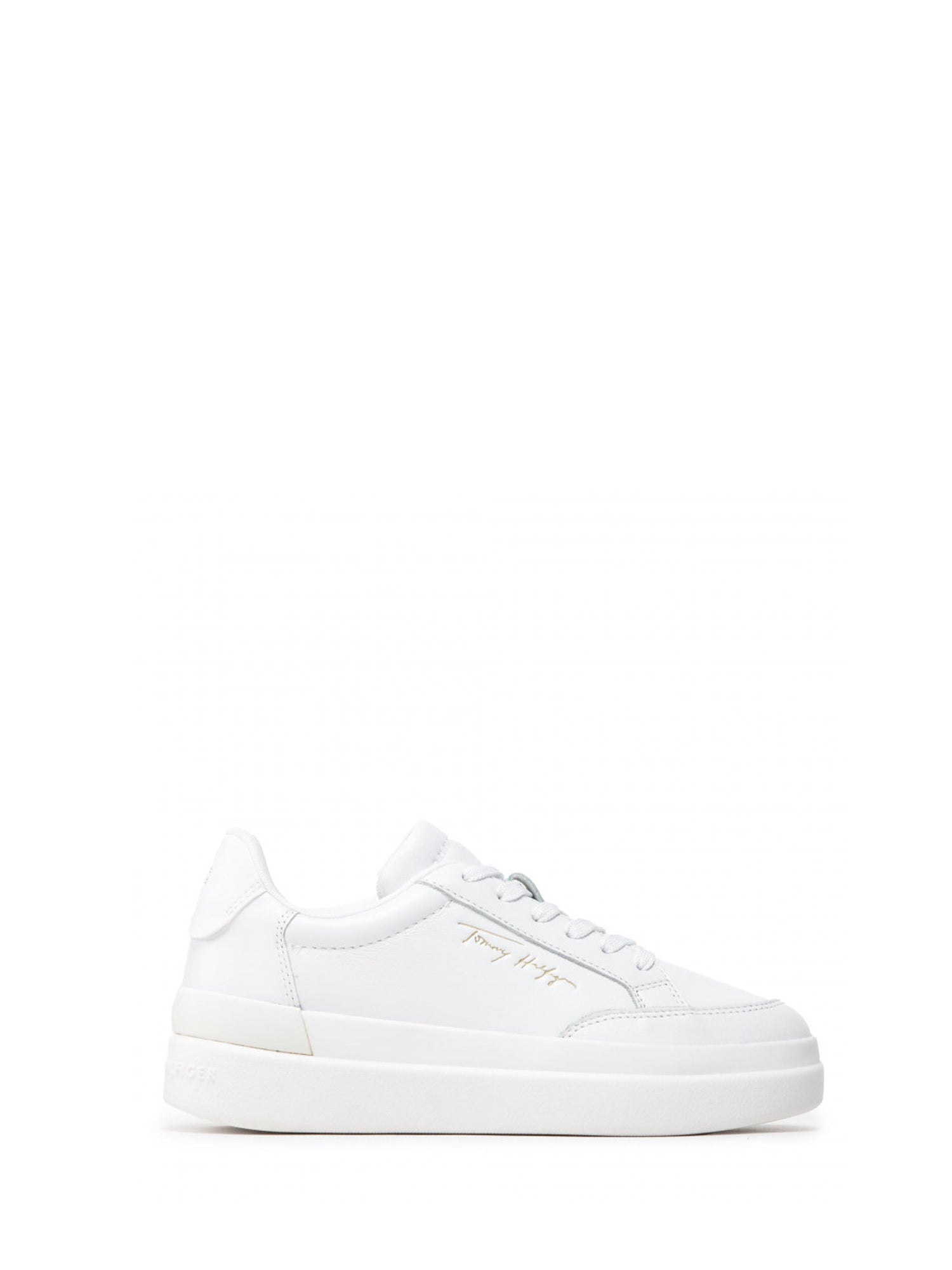 TOMMY HILFIGER SNEAKERS SIGNATURE LEATHER BIANCO